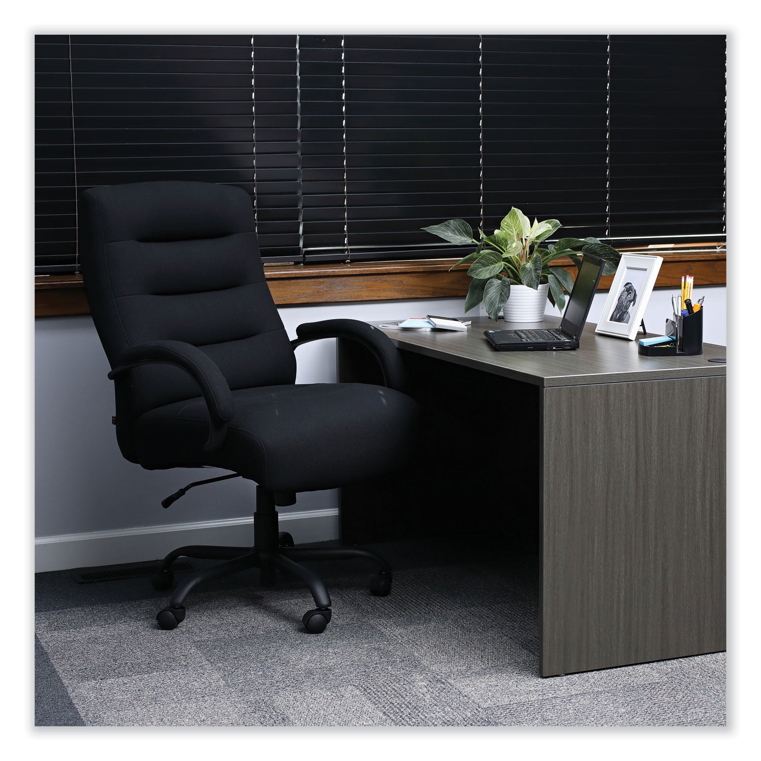 Alera® Alera Kesson Series Big/Tall Office Chair, Supports Up to 450 lb, 21.5" to 25.4" Seat Height, Black