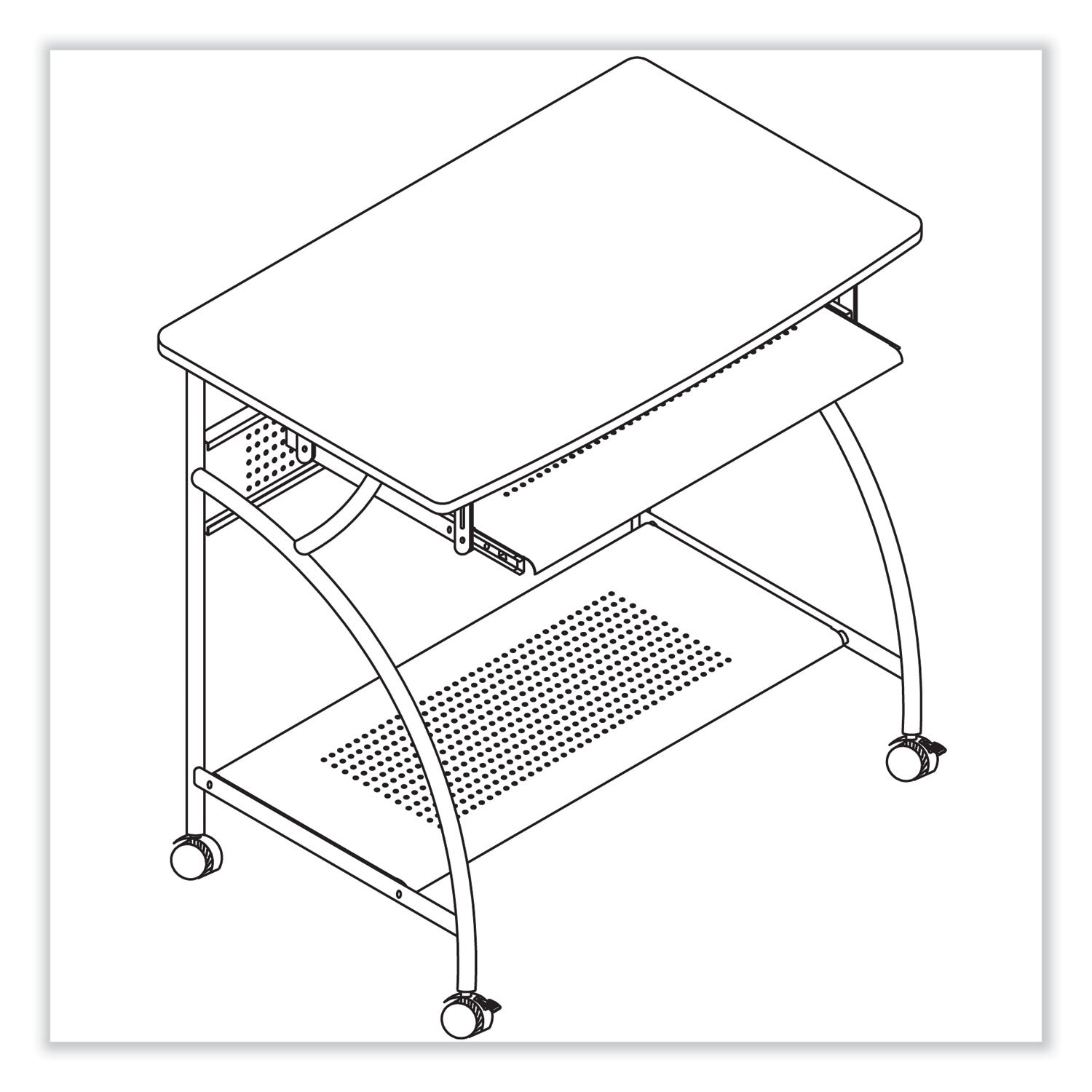 Safco® Eastwinds Series Argo PC Workstation, 31.5" x 19.75" x 30.25", Anthracite