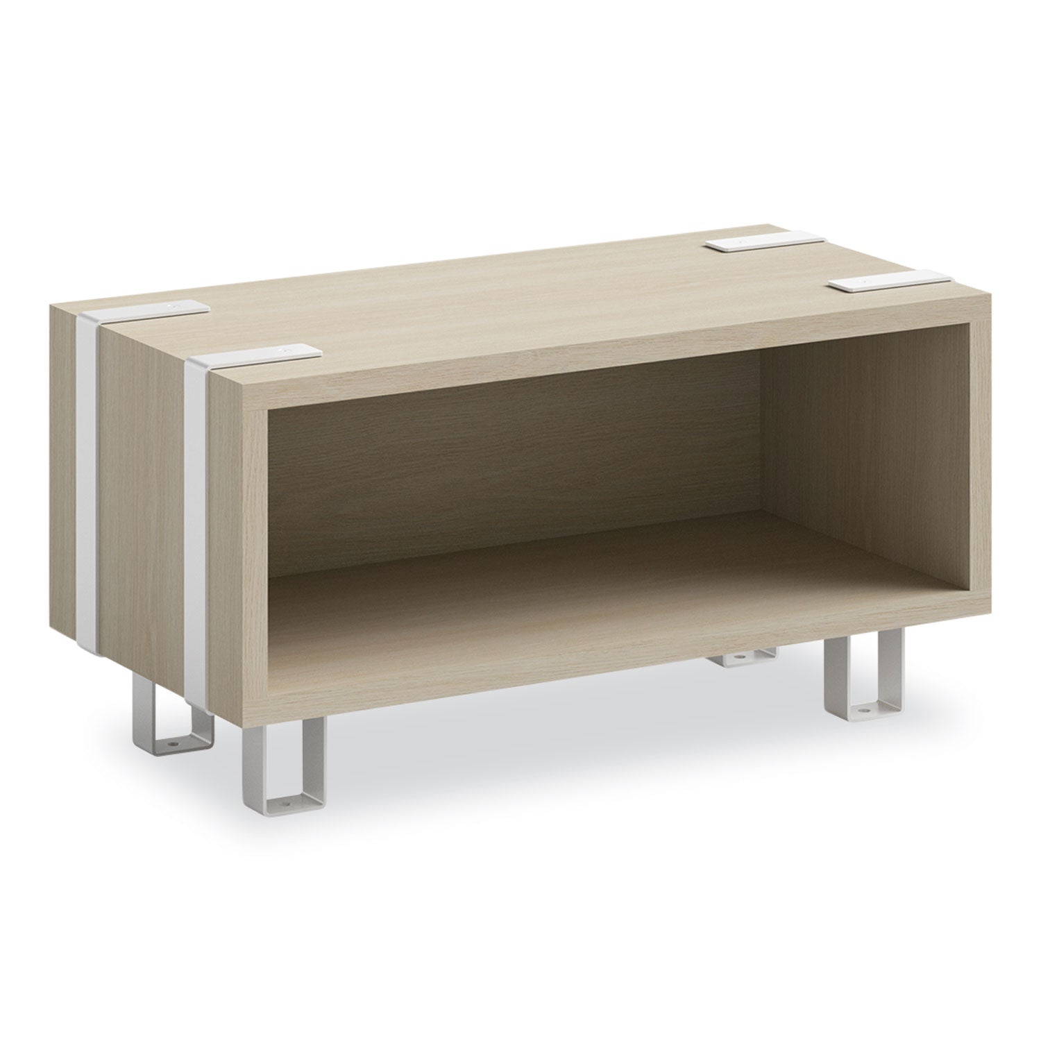 Ready Home Office Small Stackable Storage, 1-Shelf, 24w x 12d x 12.25h, Beige/White