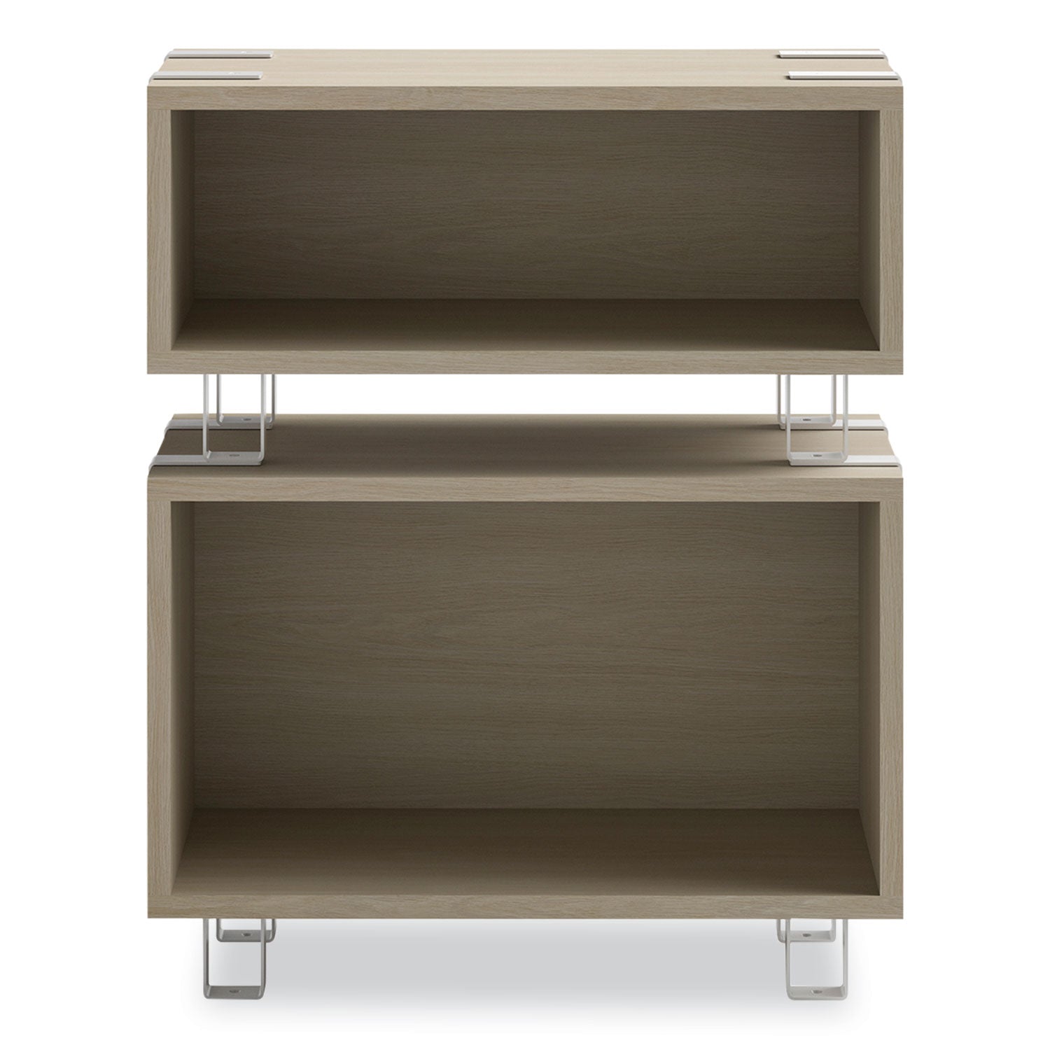 Safco® Ready Home Office Small Stackable Storage, 1-Shelf, 24w x 12d x 12.25h, Beige/White