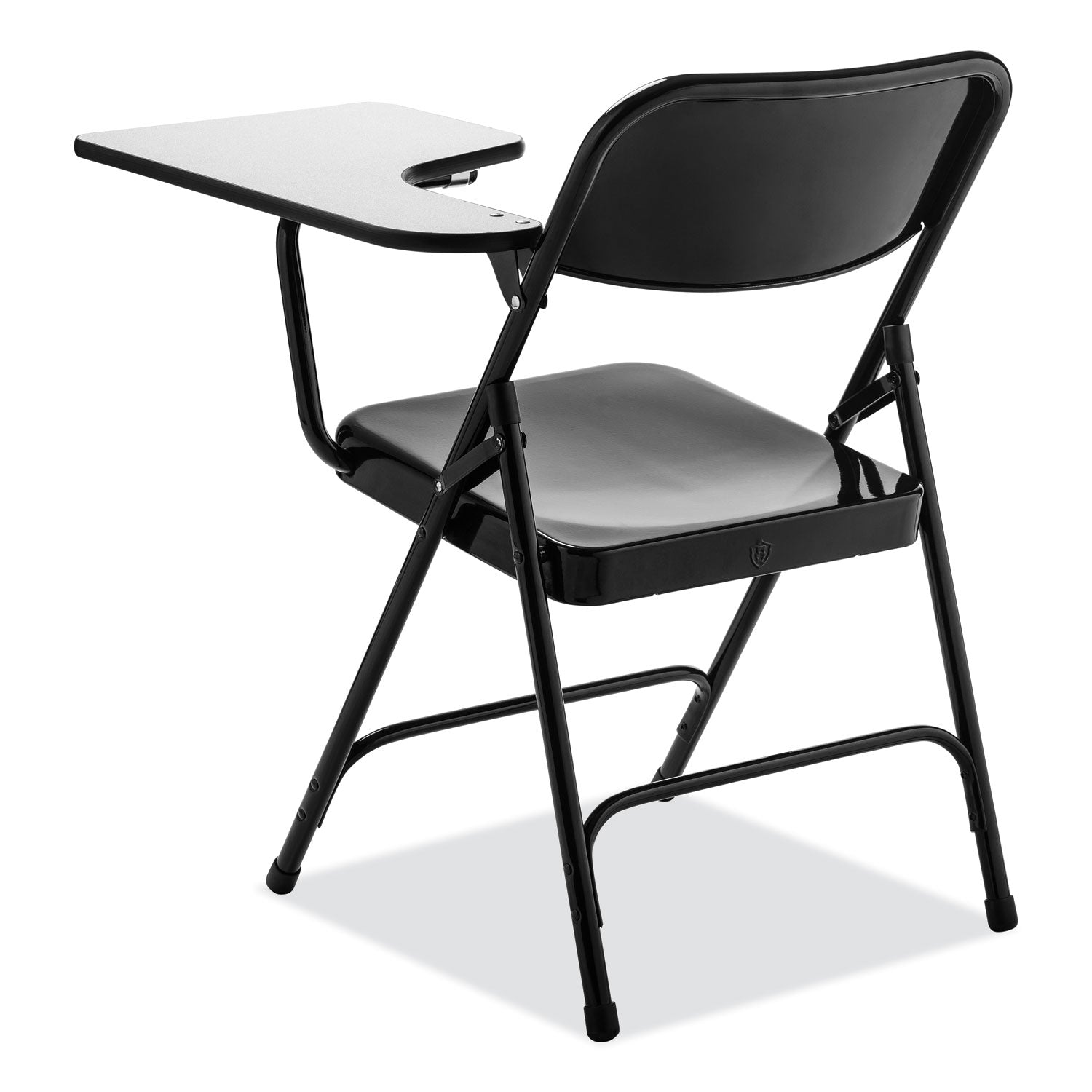 NPS® 5200 Series Left-Side Tablet-Arm Folding Chair, Supports 480 lb, 17.25" Seat Height, Black, 2/Carton