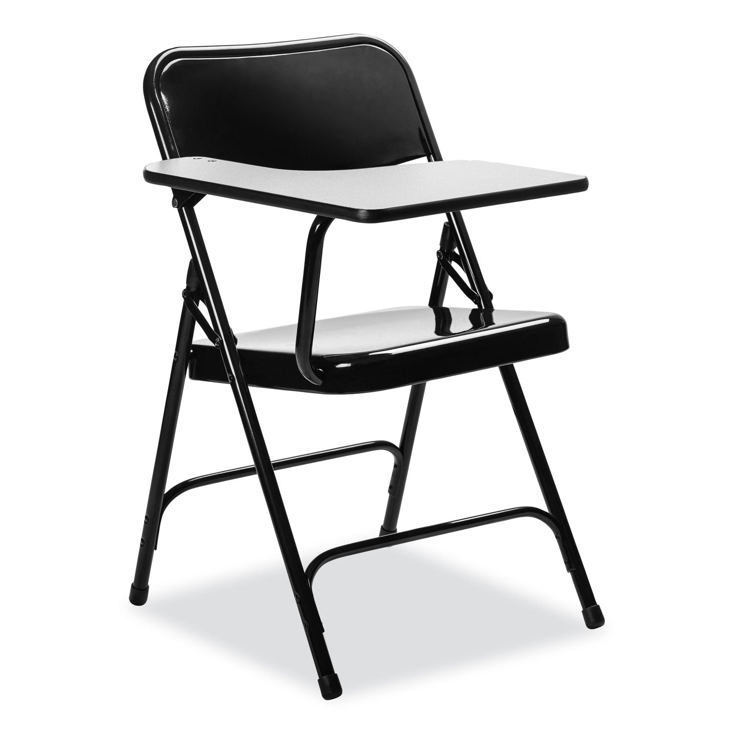 NPS® 5200 Series Right-Side Tablet-Arm Folding Chair, Supports 480 lb, 17.25" Seat Height, Black, 2/Carton