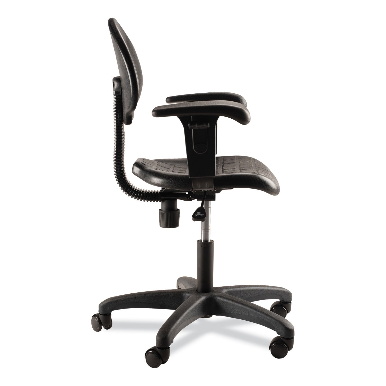 6700 Series Polyurethane Adjustable Height Task Chair with Arms, Supports 300 lb, 16" to 21" Seat Height, Black Seat/Base NPS® Flipcost