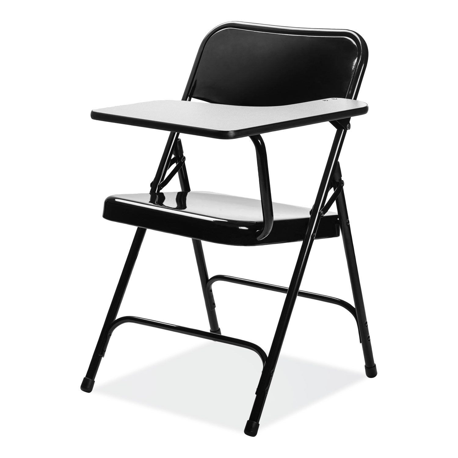 NPS® 5200 Series Left-Side Tablet-Arm Folding Chair, Supports 480 lb, 17.25" Seat Height, Black, 2/Carton