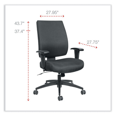 Alera Wrigley Series High Performance Mid-Back Synchro-Tilt Task Chair, Supports 275 lb, 17.91" to 21.88" Seat Height, Black Flipcost Flipcost