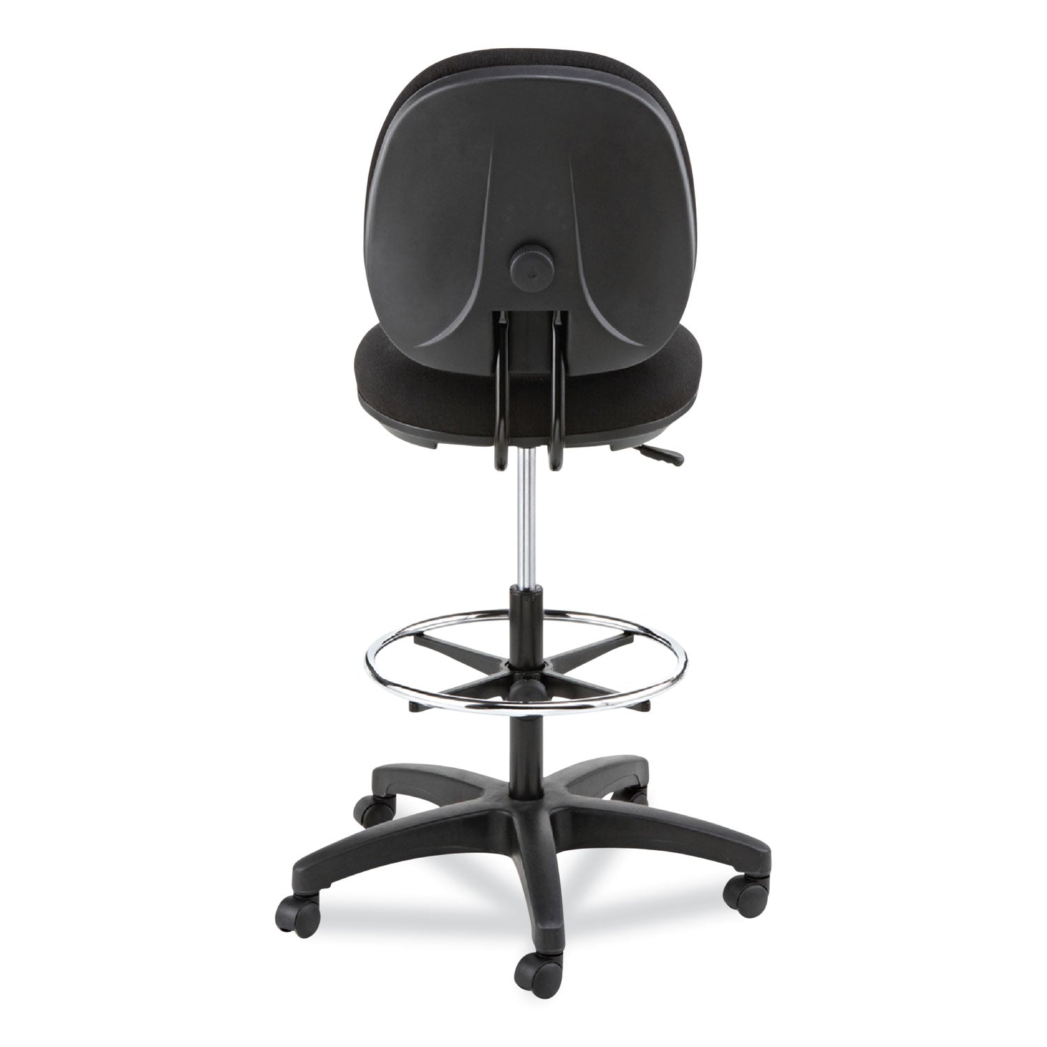 Alera® Alera Interval Series Swivel Task Stool, Supports Up to 275 lb, 23.93" to 34.53" Seat Height, Black Fabric