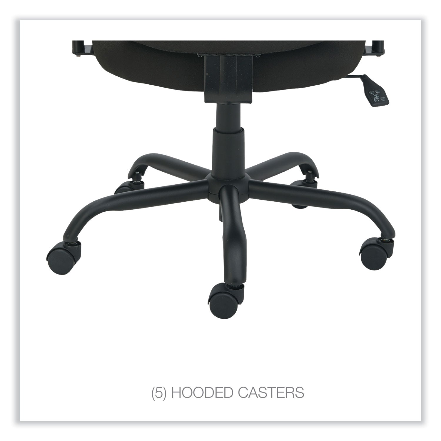 Alera® Alera Mota Series Big and Tall Chair, Supports Up to 450 lb, 19.68" to 23.22" Seat Height, Black