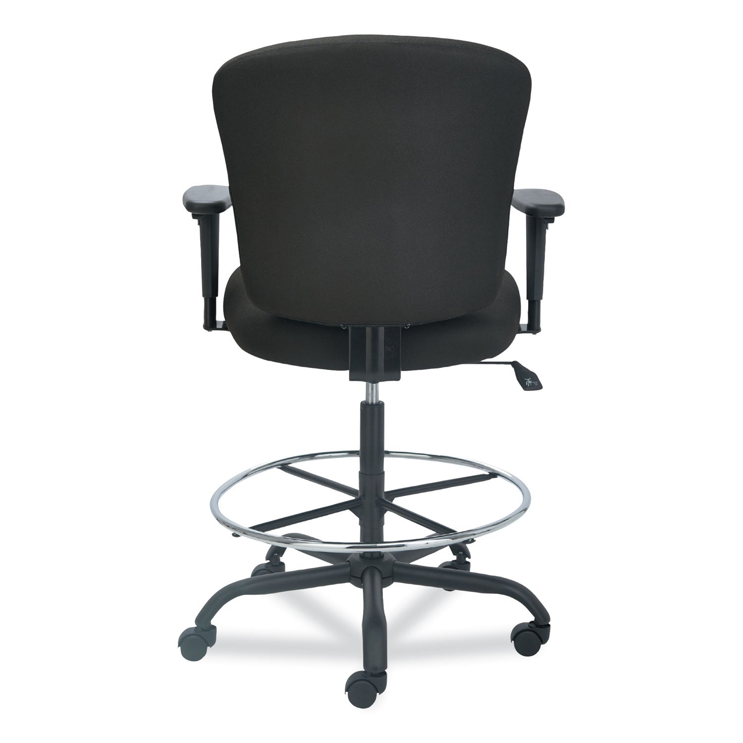 Alera® Alera Mota Series Big and Tall Stool, Supports Up to 450 lb, 28.74" to 32.67" Seat Height, Black