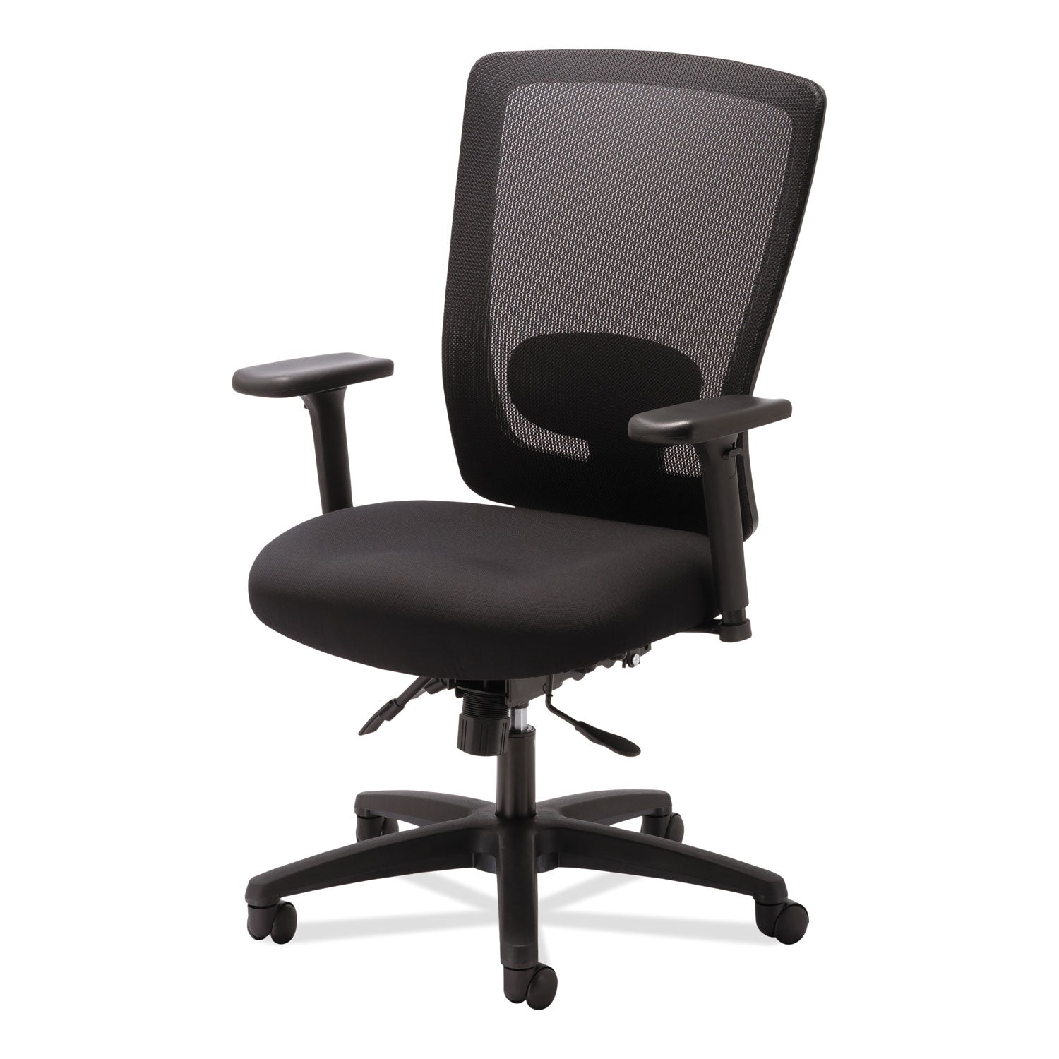 Alera® Alera Envy Series Mesh High-Back Multifunction Chair, Supports Up to 250 lb, 16.88" to 21.5" Seat Height, Black