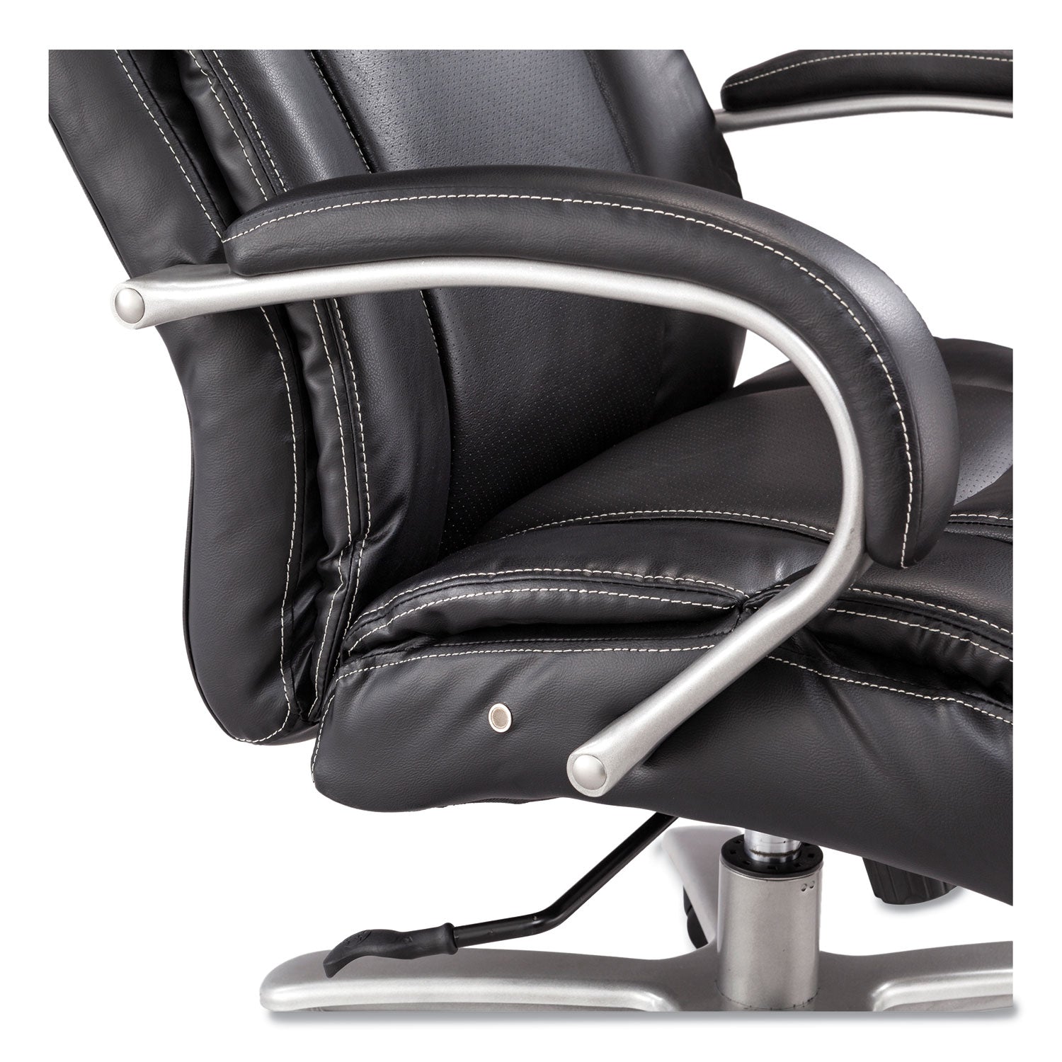 Safco® Lineage Big & Tall Mid Back Task Chair 24.5" Back, Supports 350 lb, 19.5" to 23.25" Seat Height, Black Seat, Chrome Base