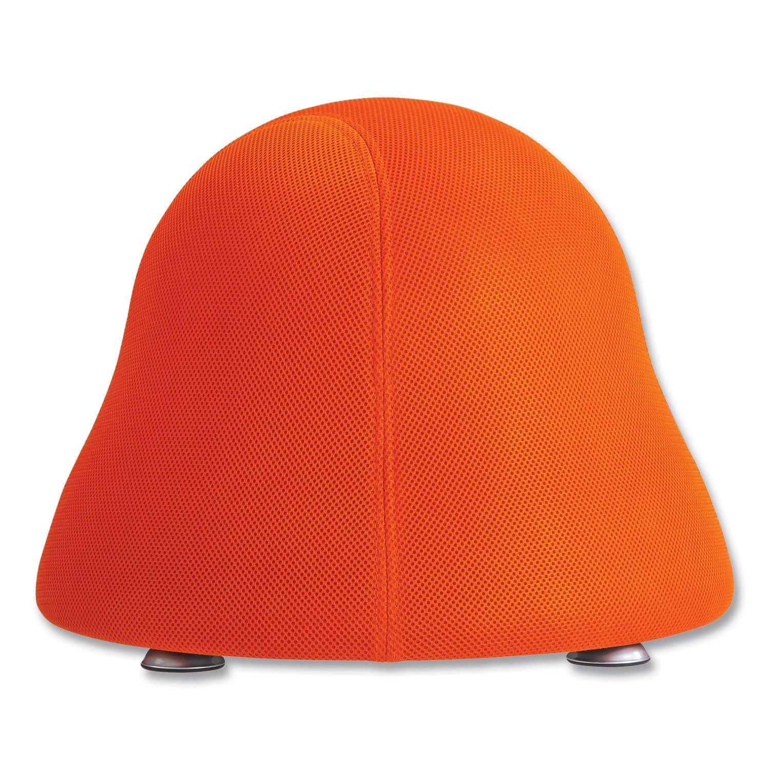 Safco® Runtz Ball Chair, Backless, Supports Up to 250 lb, Orange Fabric Seat, Silver Base