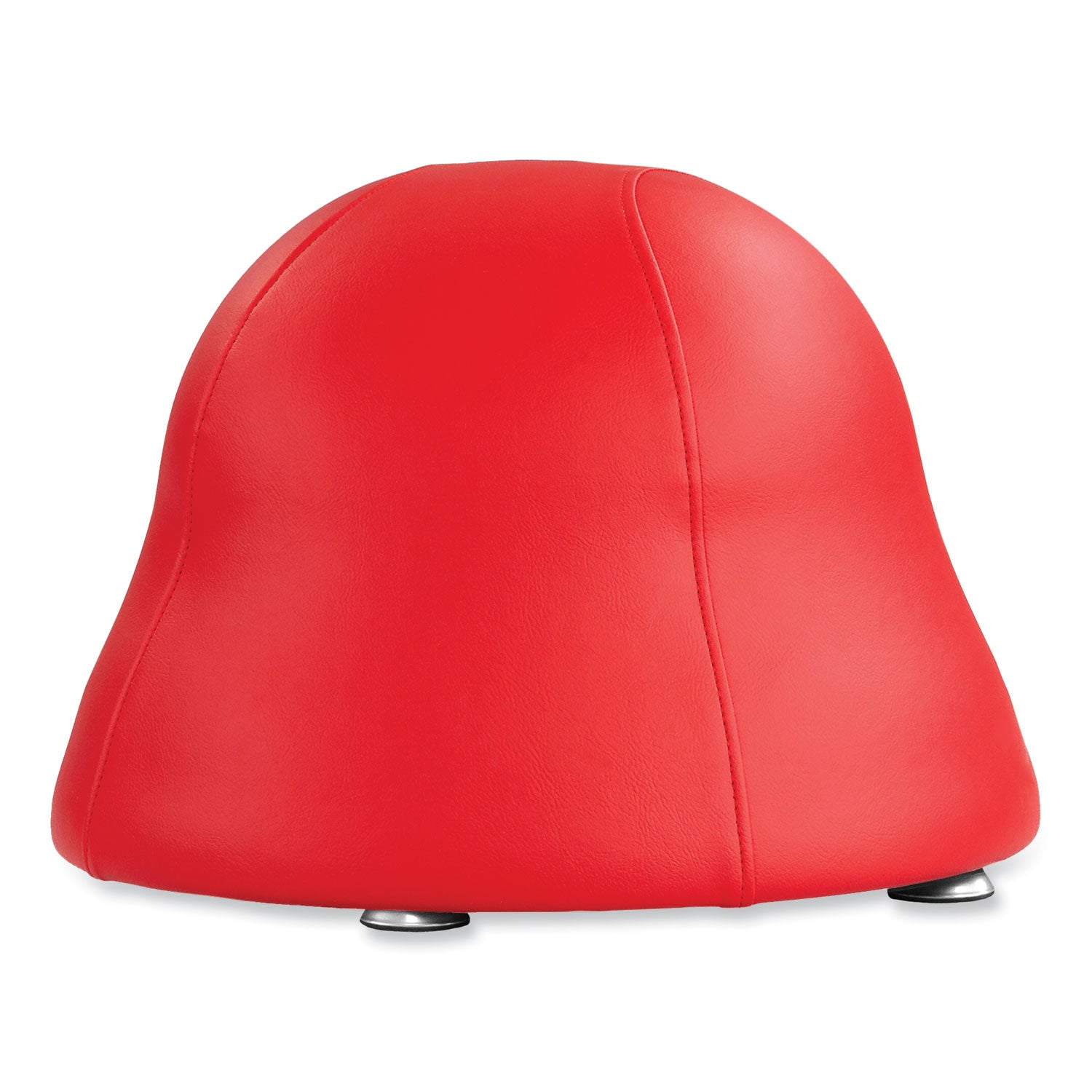 Safco® Runtz Ball Chair, Backless, Supports Up to 250 lb, Red Vinyl Seat, Silver Base