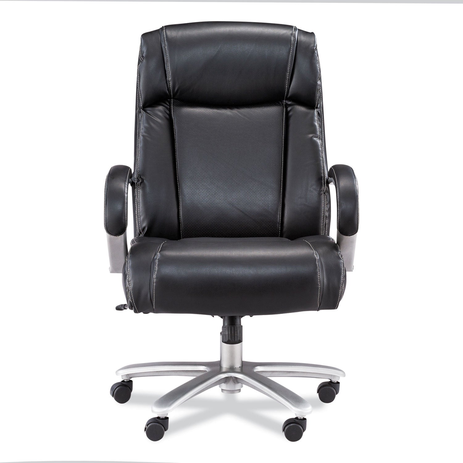 Safco® Lineage Big & Tall High Back Task Chair, Supports Up to 500 lb, 20.5" to 24.25" Seat Height, Black Seat, Chrome Base