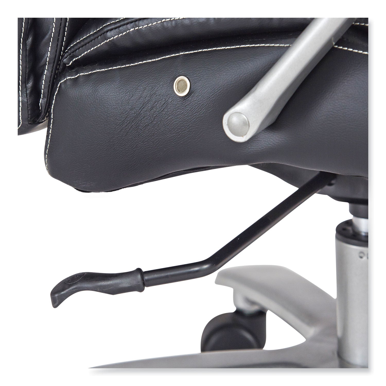 Safco® Lineage Big & Tall Mid Back Task Chair 24.5" Back, Supports 350 lb, 19.5" to 23.25" Seat Height, Black Seat, Chrome Base