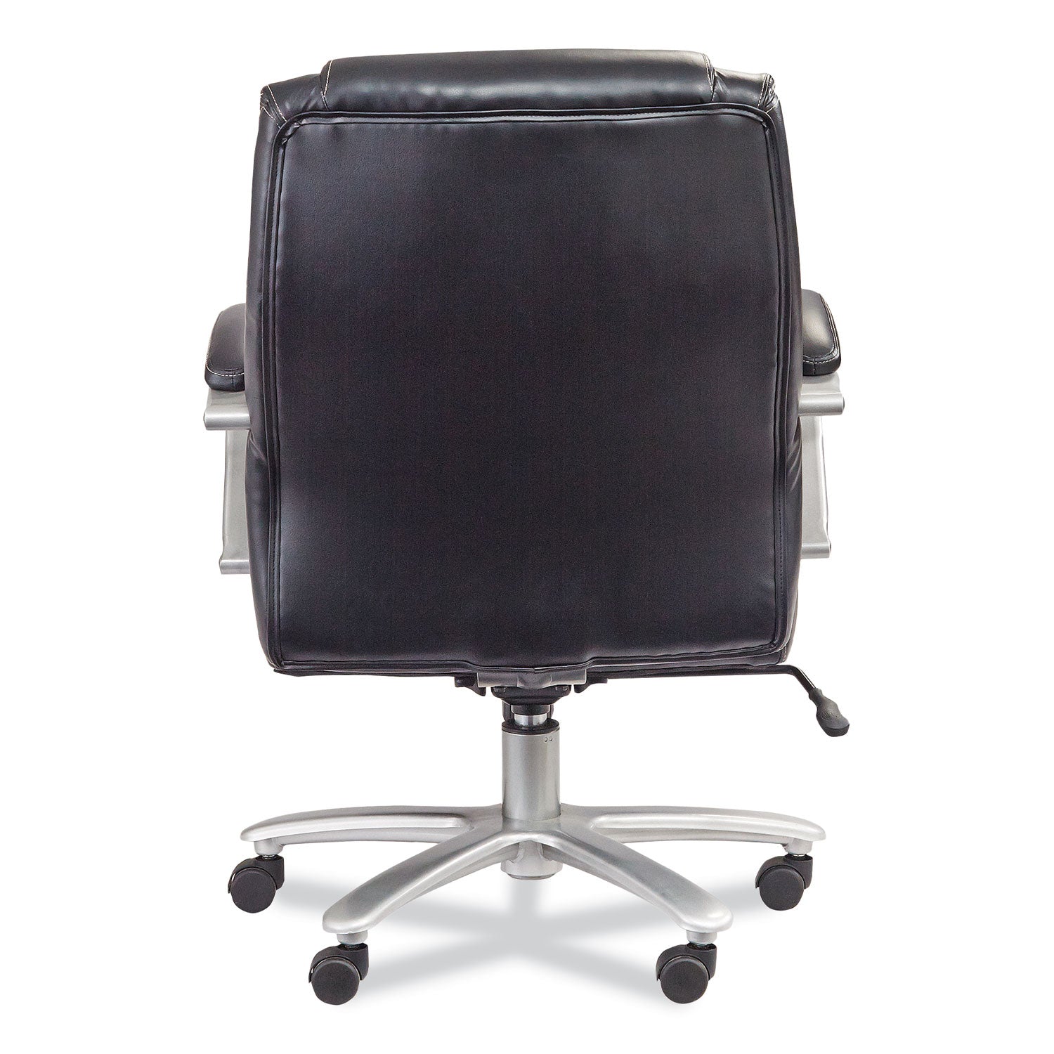 Safco® Lineage Big & Tall Mid Back Task Chair 28" Back, Supports Up to 400 lb, 21.5" to 25.25" Seat Height, Black Seat, Chrome Base