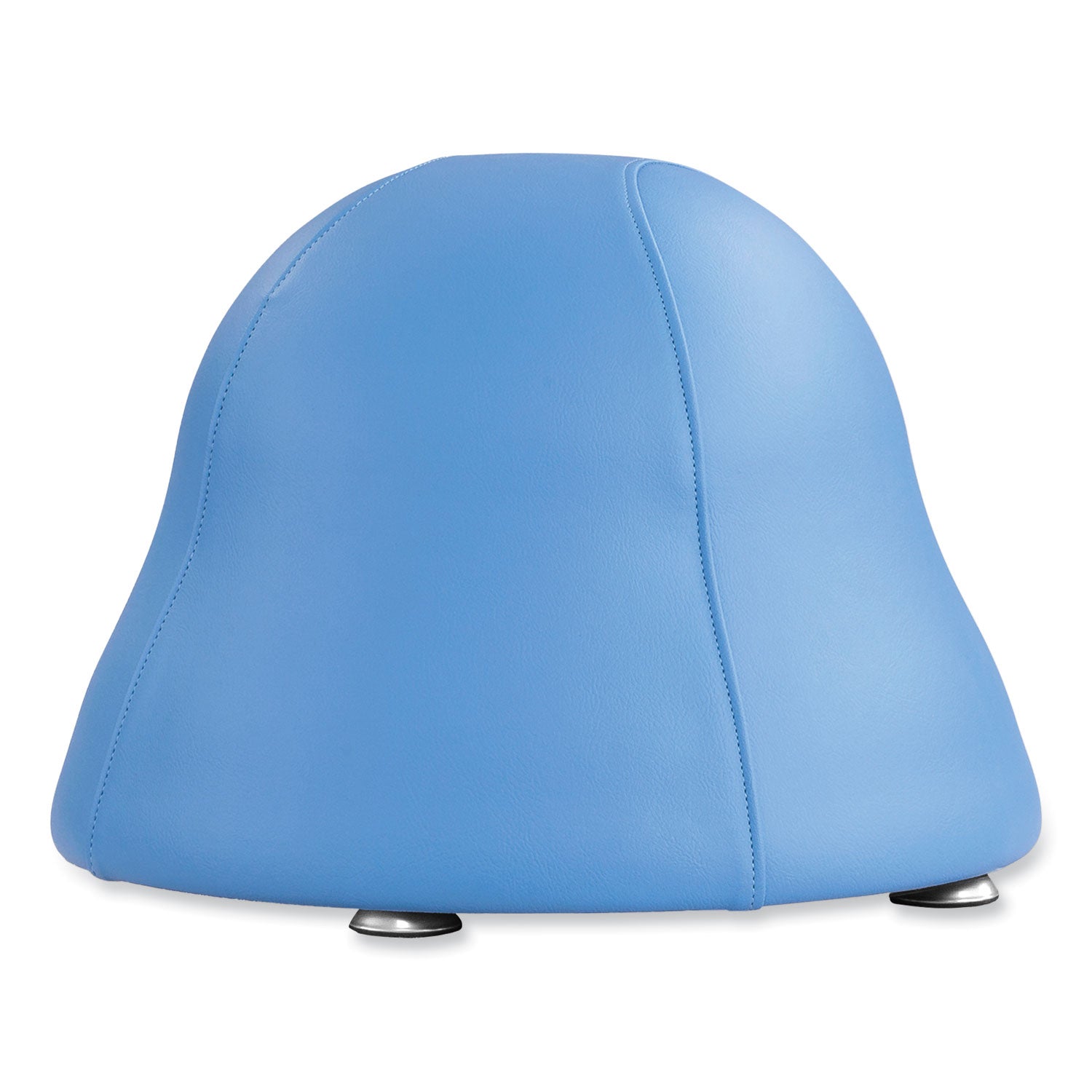 Safco® Runtz Ball Chair, Backless, Supports Up to 250 lb, Baby Blue Vinyl Seat, Silver Base