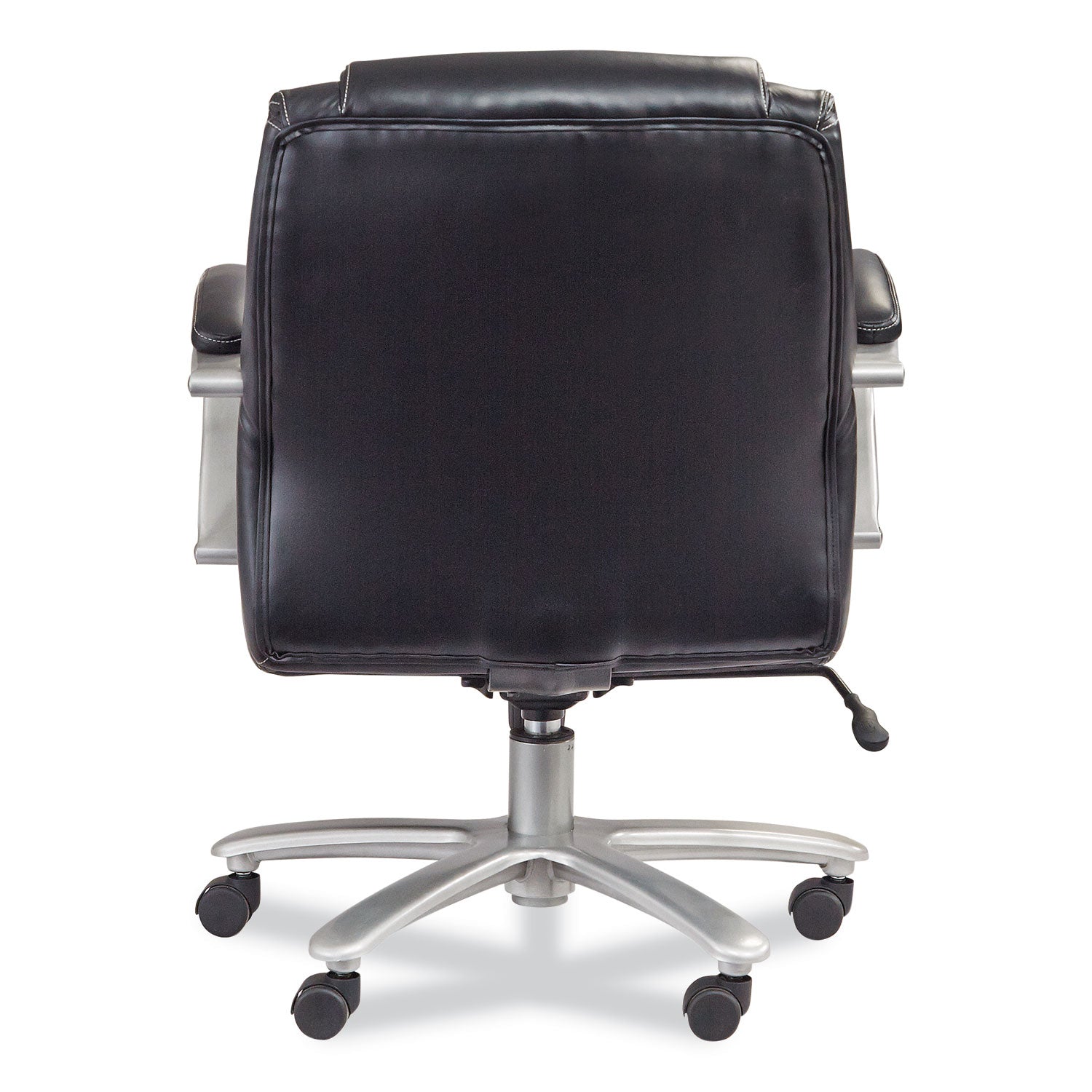 Safco® Lineage Big & Tall Mid Back Task Chair 24.5" Back, Supports 350 lb, 19.5" to 23.25" Seat Height, Black Seat, Chrome Base