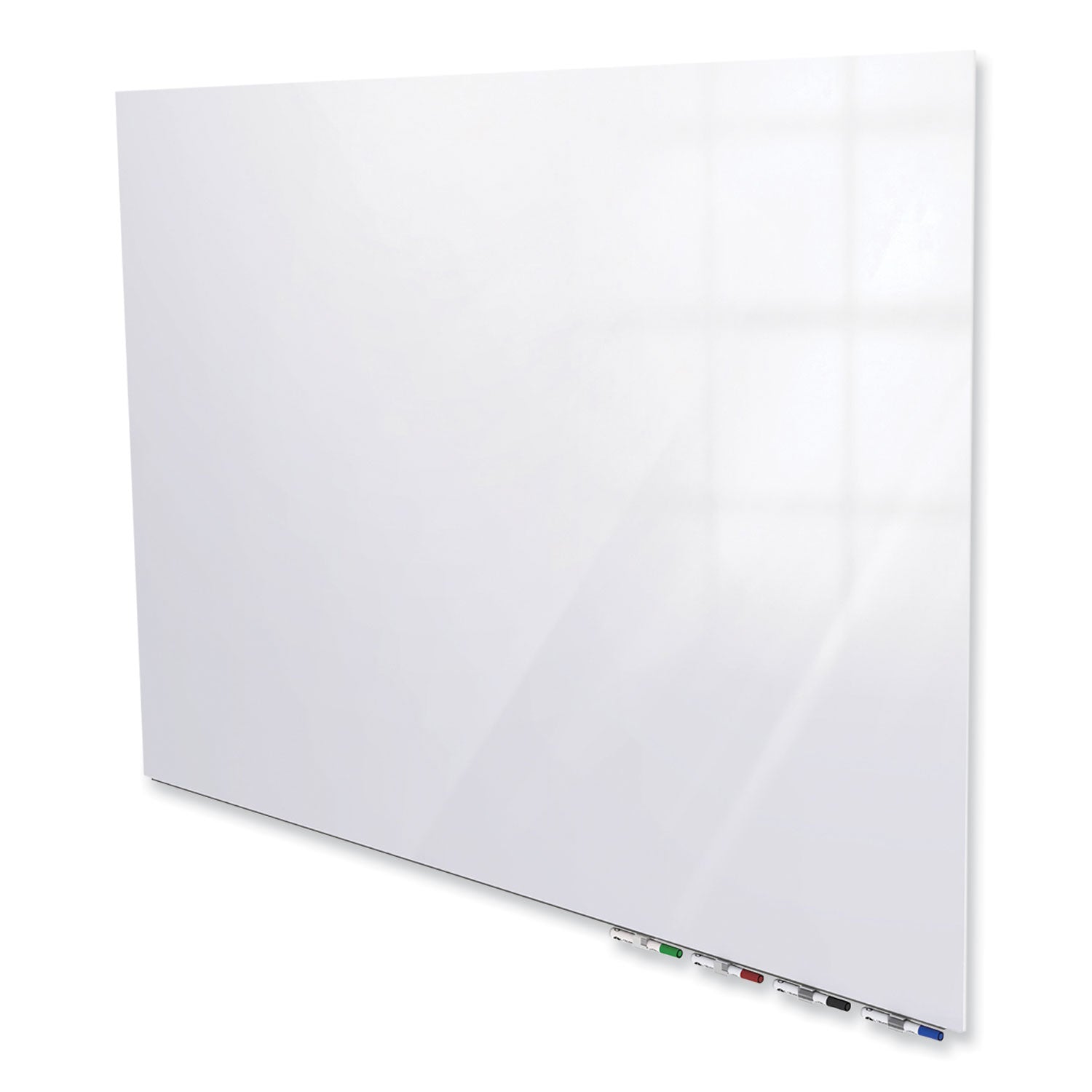 Aria Low Profile Magnetic Glass Whiteboard, 36 x 24, White Surface