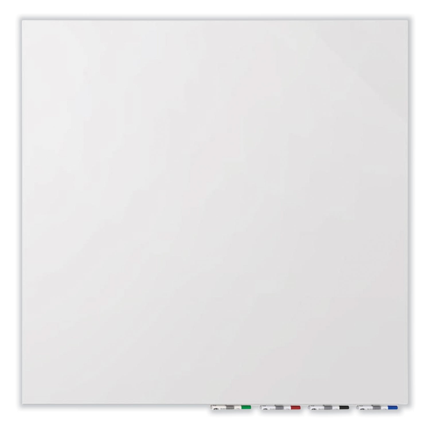 Aria Low Profile Magnetic Glass Whiteboard, 60 x 36, White Surface