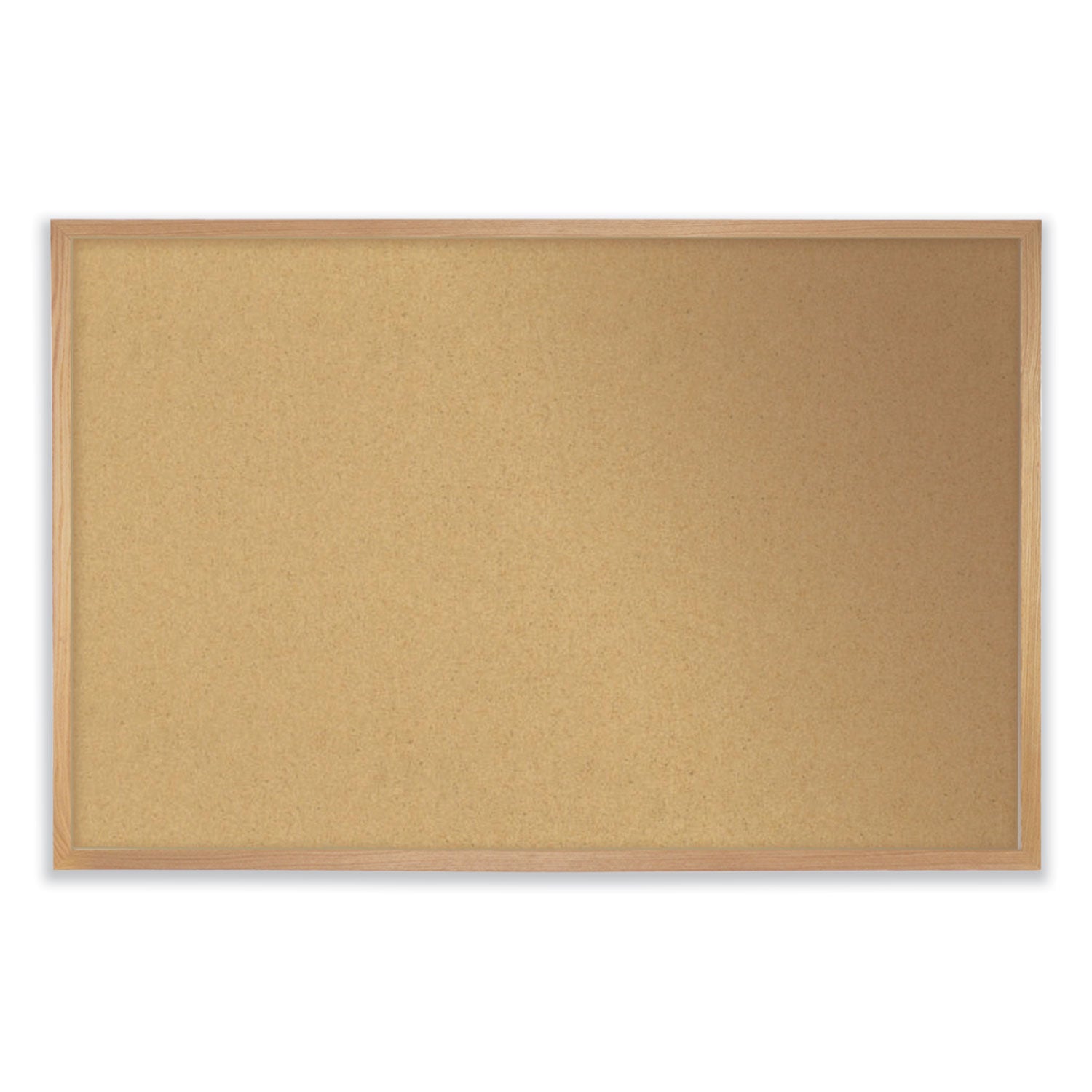 Aluminum-Frame Natural Corkboard, 36 x 24, Tan Surface, Satin Aluminum Frame