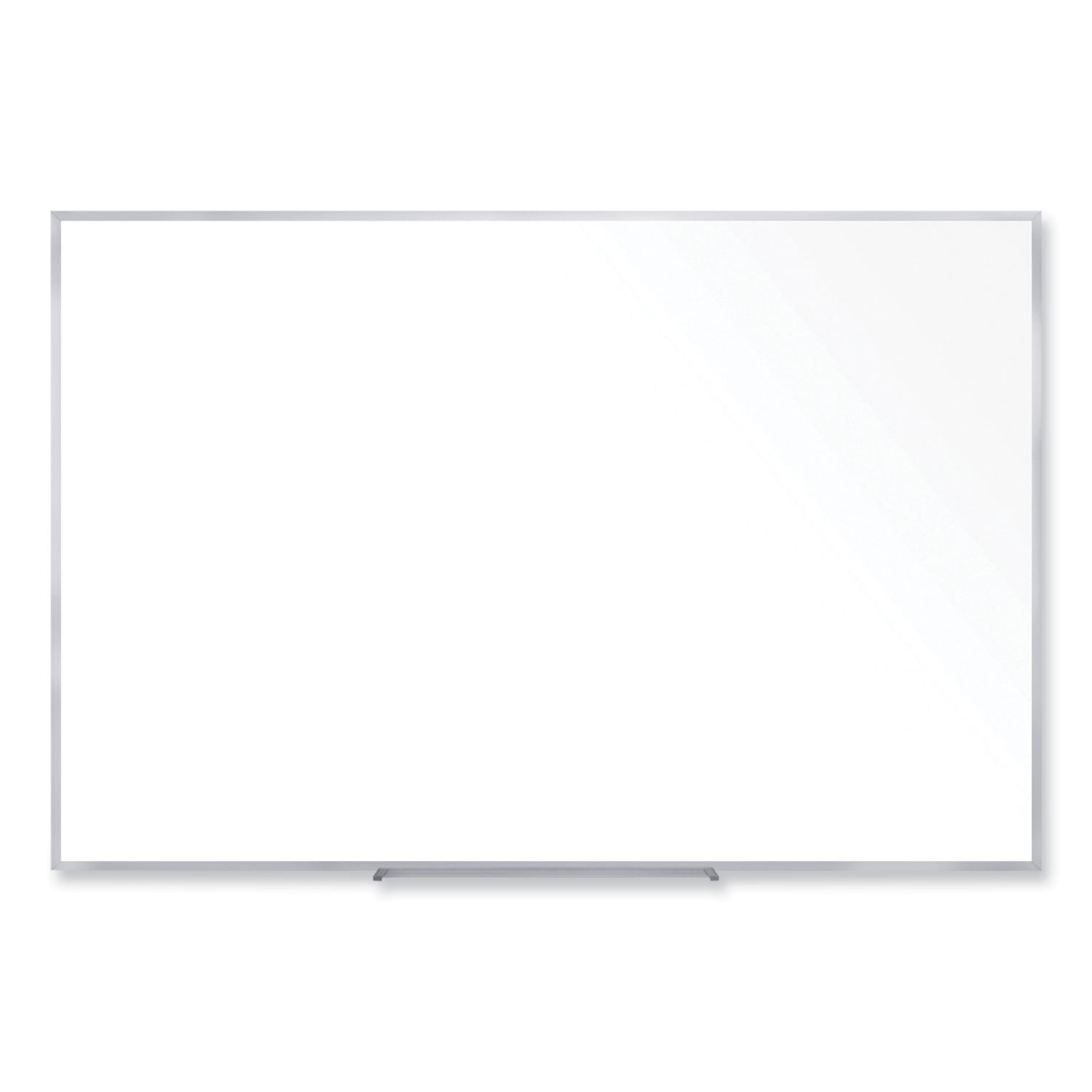 Non-Magnetic Whiteboard with Aluminum Frame, 72.63 x 48.47, White Surface, Satin Aluminum Frame