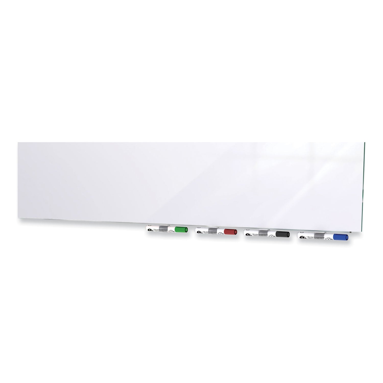 Ghent Aria Low Profile Magnetic Glass Whiteboard, 96 x 48, White Surface