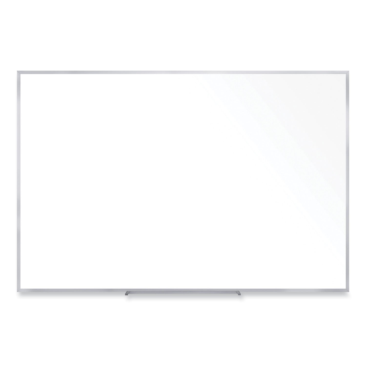 Non-Magnetic Whiteboard with Aluminum Frame, 96.63 x 48.47, White Surface, Satin Aluminum Frame