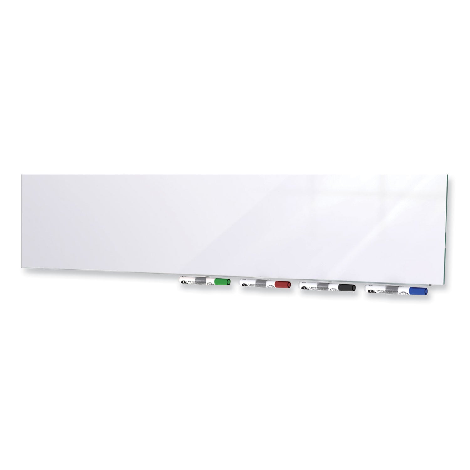 Ghent Aria Low Profile Magnetic Glass Whiteboard, 60 x 36, White Surface