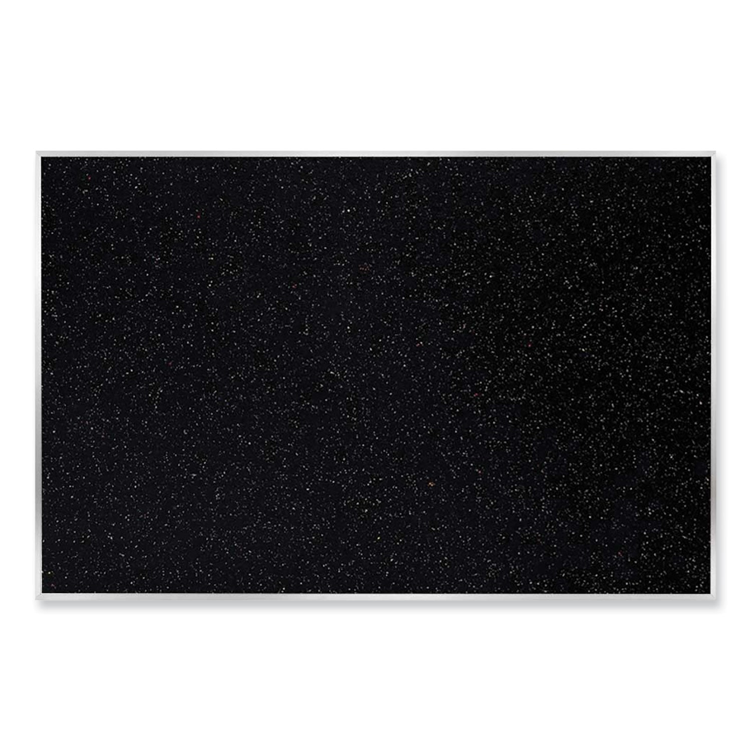 Satin Aluminum-Frame Recycled Rubber Bulletin Boards, 72.5 x 48.5, Confetti Surface