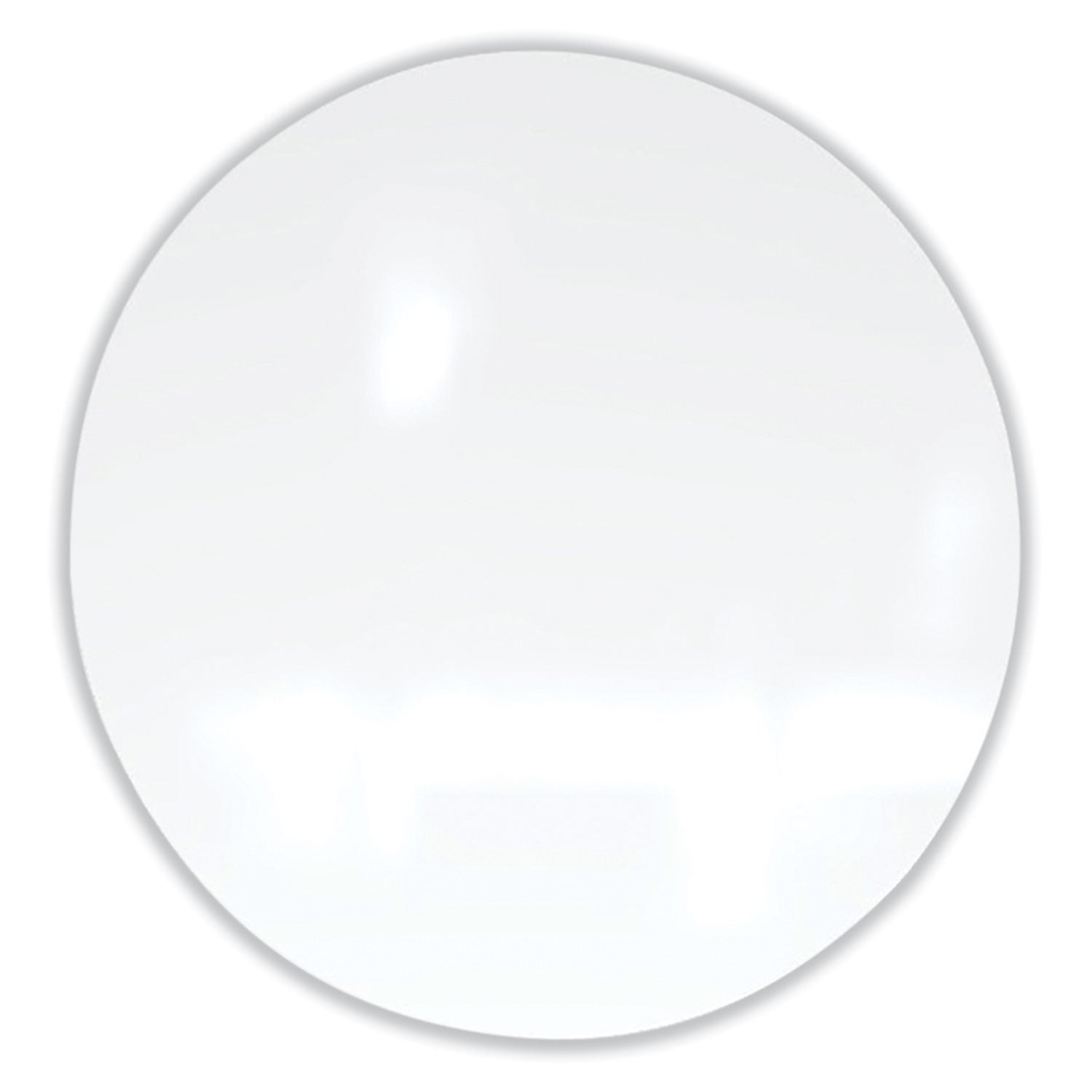 Coda Low Profile Circular Non-Magnetic Glassboard, 24 Diameter, White Surface