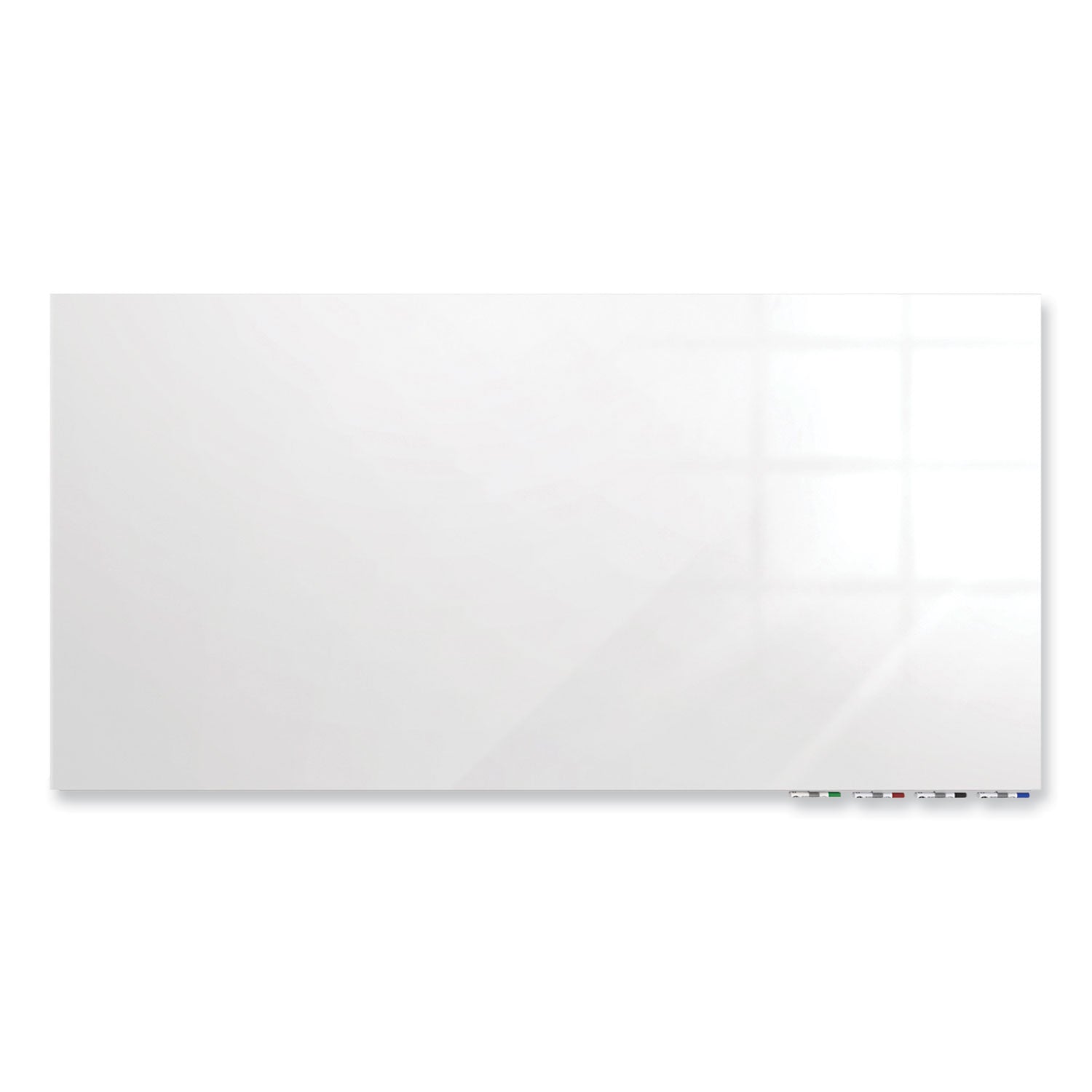 Ghent Aria Low Profile Magnetic Glass Whiteboard, 48 x 36, White Surface