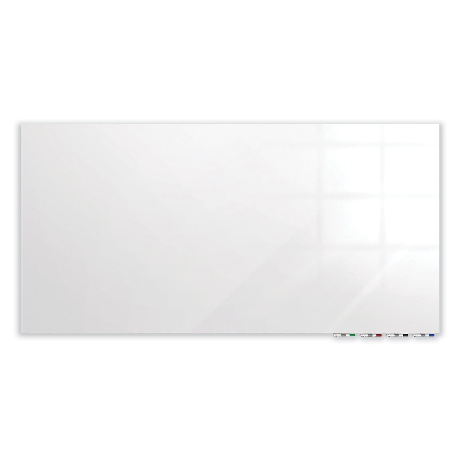 Ghent Aria Low Profile Magnetic Glass Whiteboard, 36 x 24, White Surface