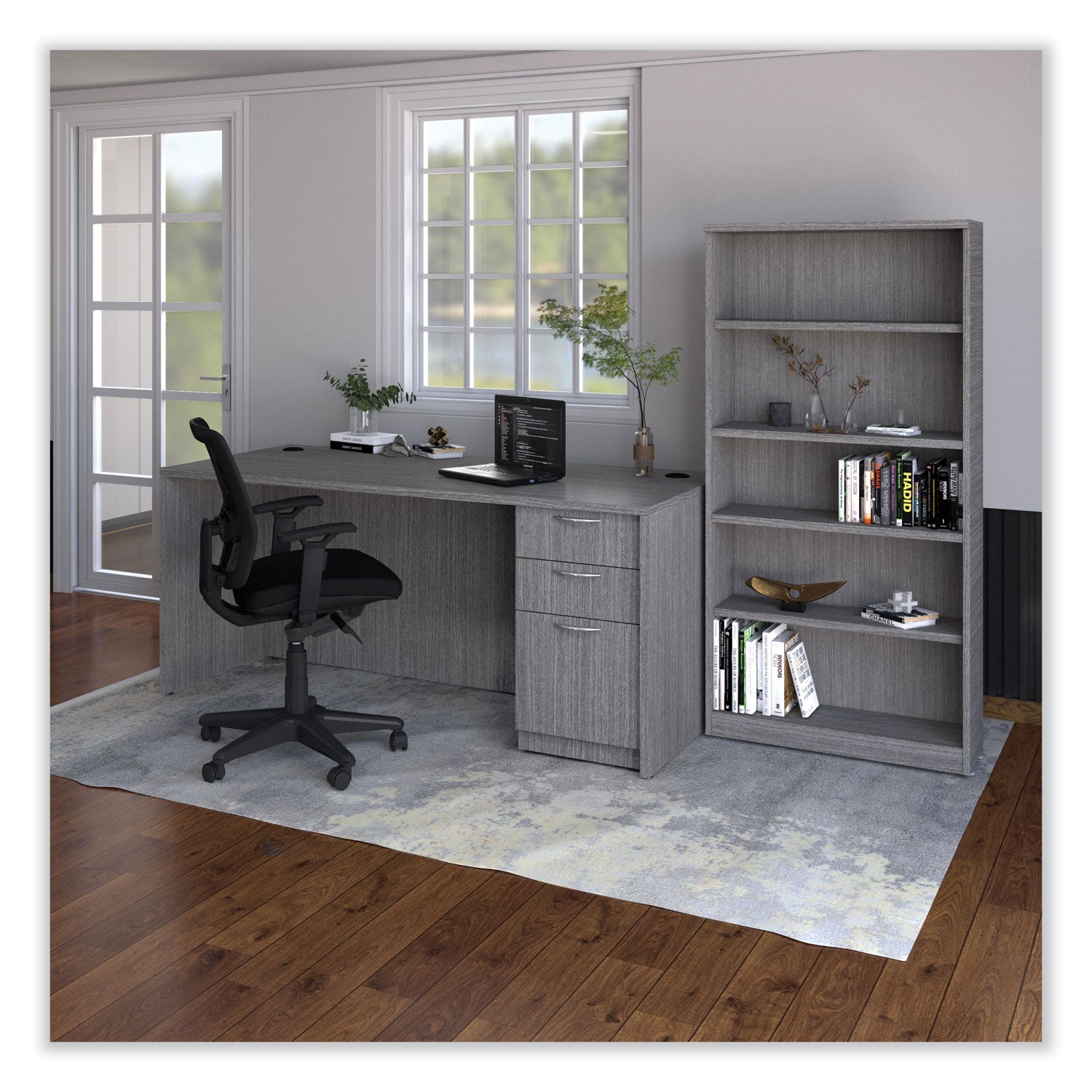 Alera® Alera Valencia Series Full Pedestal File, Left/Right, 3-Drawers: Box/Box/File, Legal/Letter, Gray, 15.63" x 20.5" x 28.5"