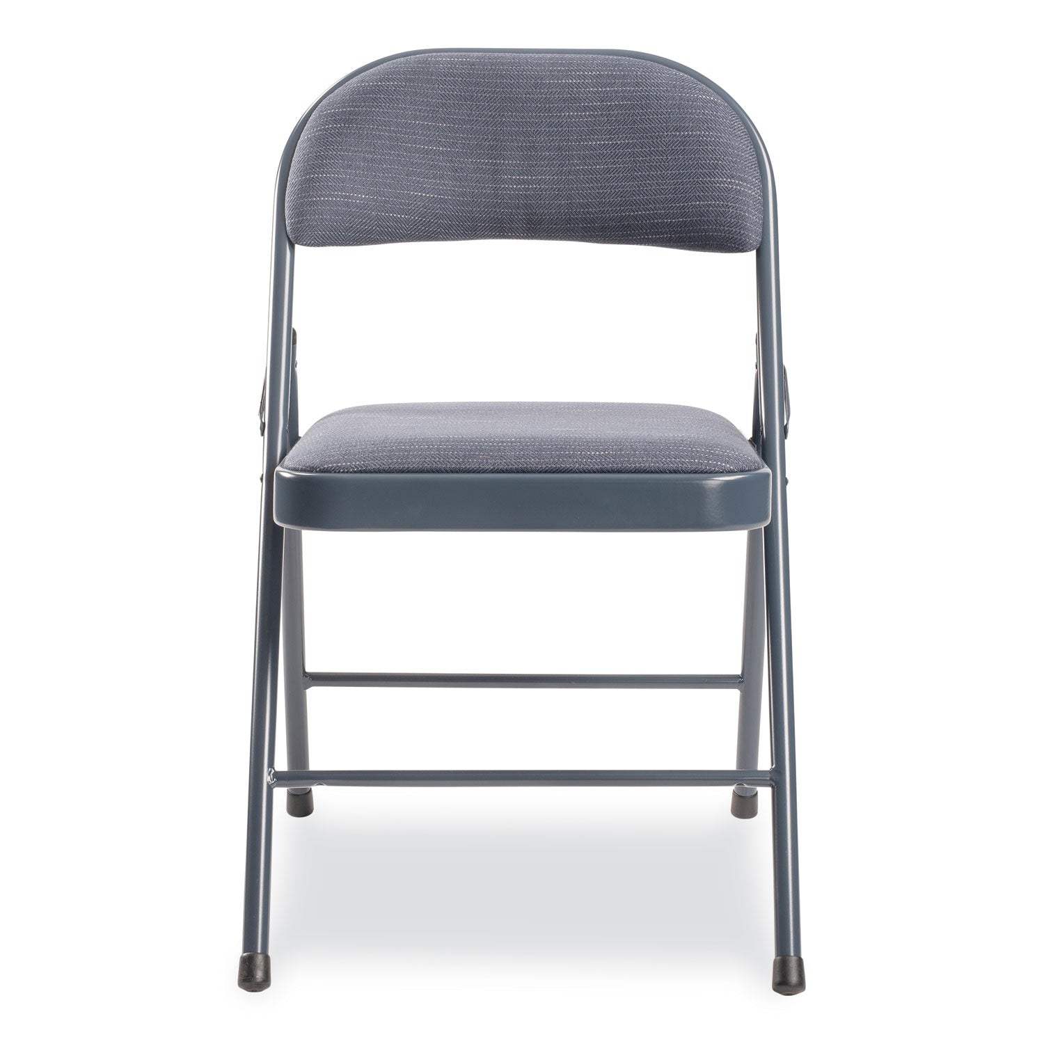 BASICS by NPS® 970 Series Fabric Padded Steel Folding Chair, Supports Up to 250 lb, 17.75" Seat Height, Star Trail Blue, 4/Carton