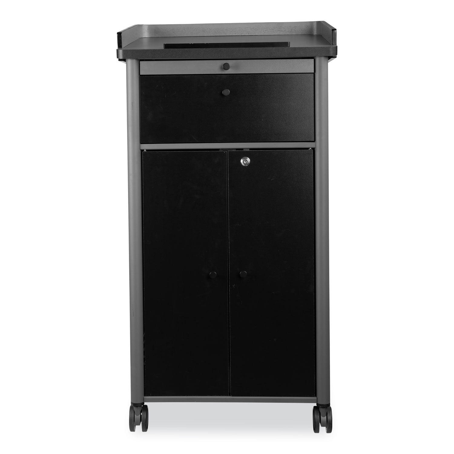 Oklahoma Sound® Greystone Lectern, 23.5 x 19.25 x 45.5, Charcoal Gray