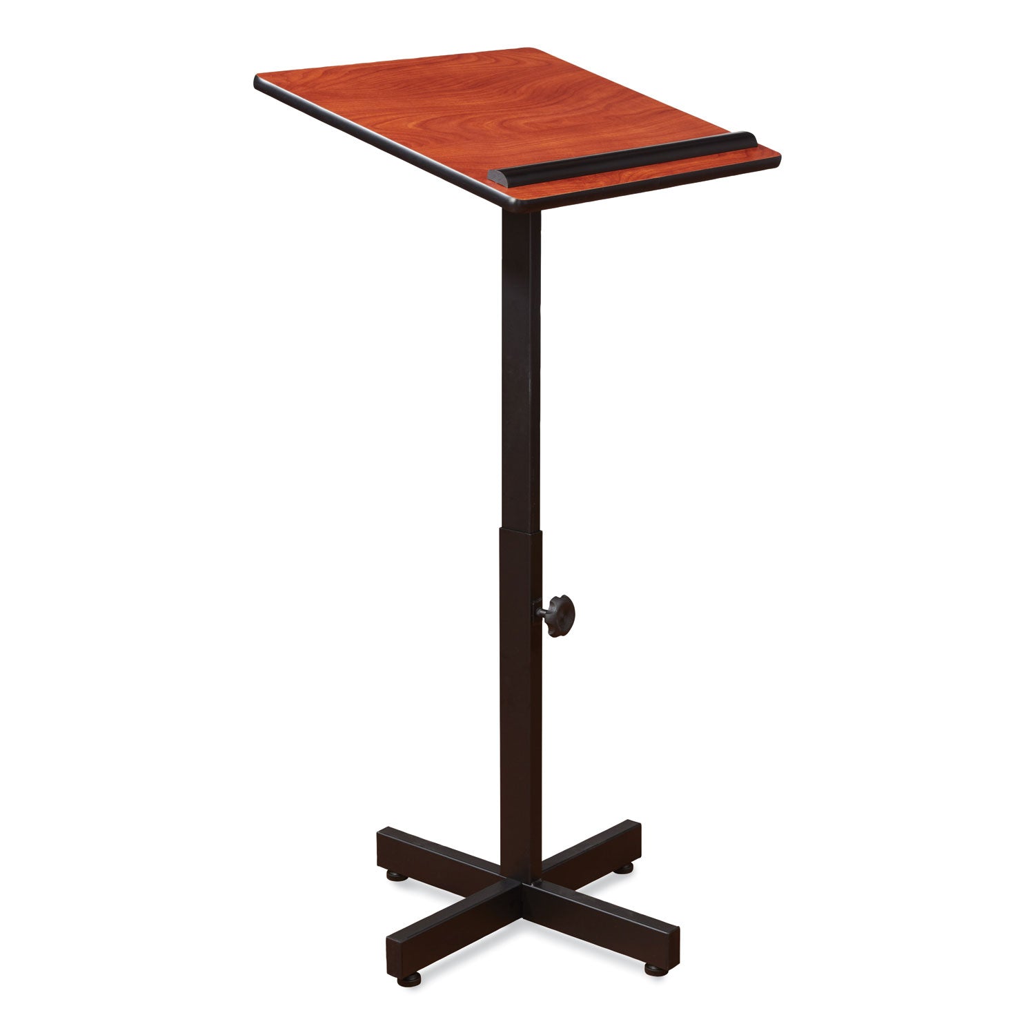 Portable Presentation Lectern Stand, 20 x 18.25 x 44, Cherry