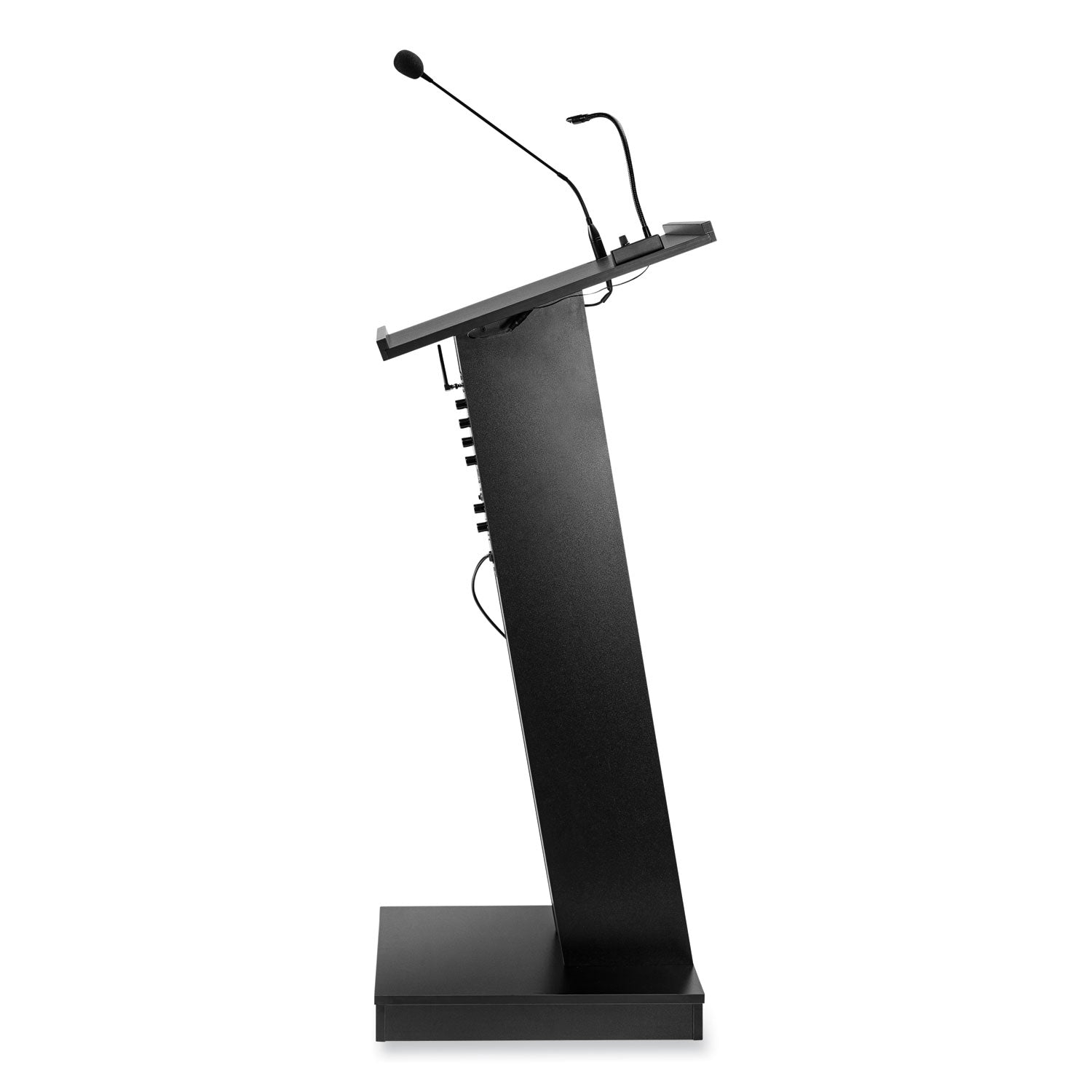 Oklahoma Sound® ZED Lectern with Speaker, 19.75 x 19.75 x 49, Black