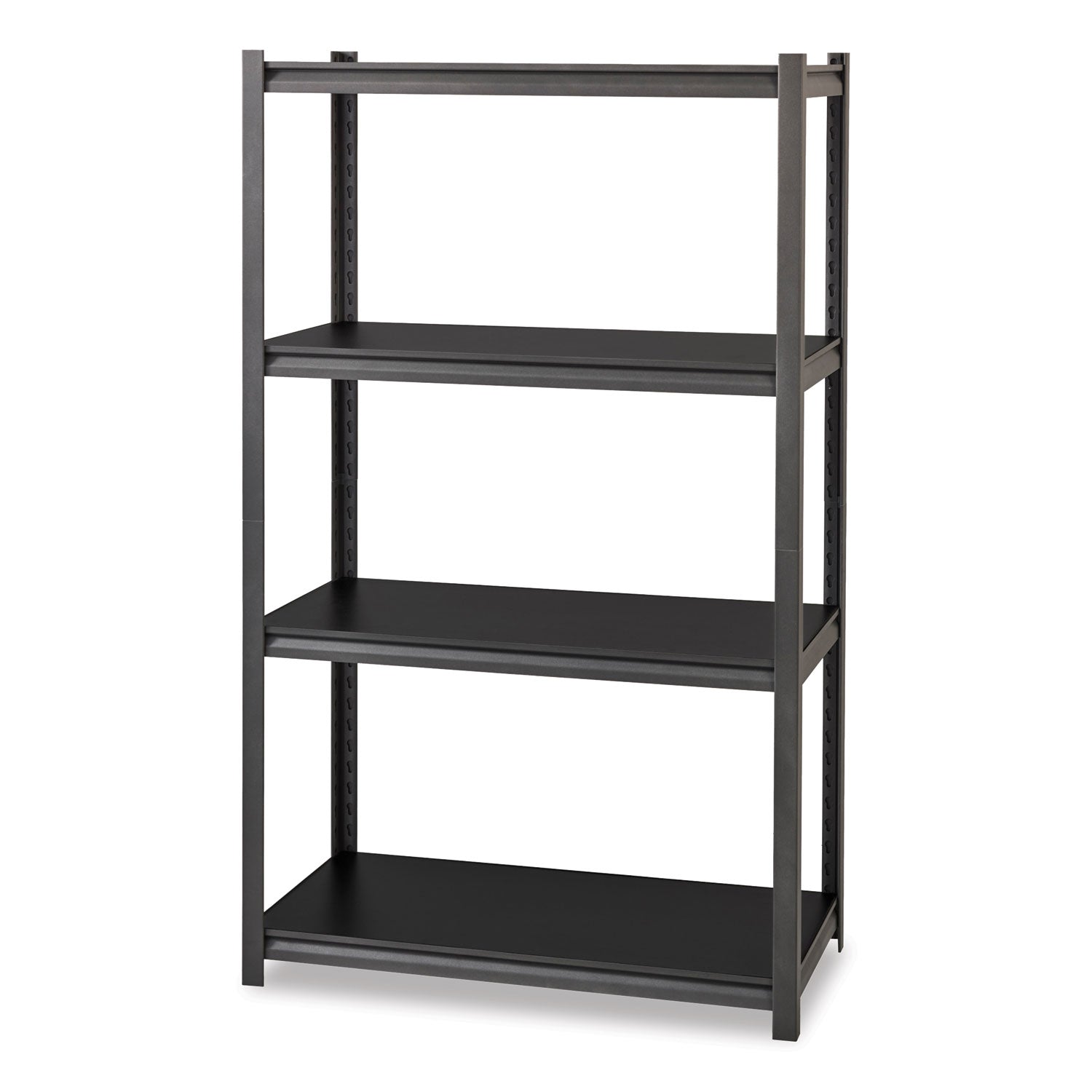 Iron Horse 3200 Rivet Shelving, Four-Shelf, 36w x 18d x 60h, Gray Hirsh Industries® Flipcost