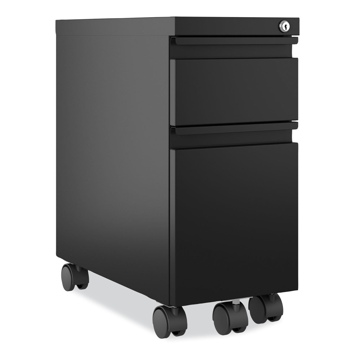 Zip Mobile Pedestal File, 2-Drawer: Box/File, Legal/Letter, Black, 10 x 19.88 x 21.75