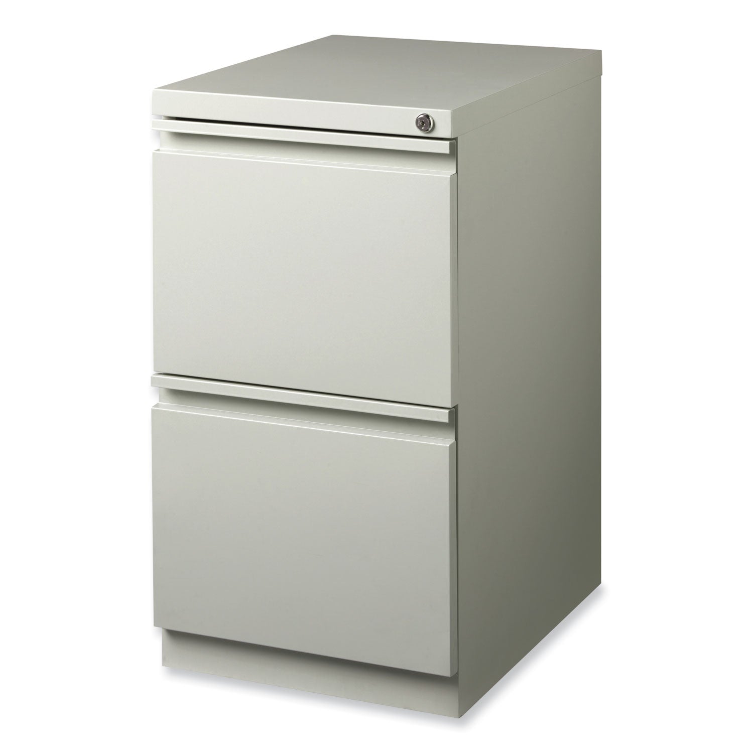 Hirsh Industries® Full-Width Pull 20 Deep Mobile Pedestal File, 2-Drawer: File/File, Letter, Light Gray, 15 x 19.88 x 27.75