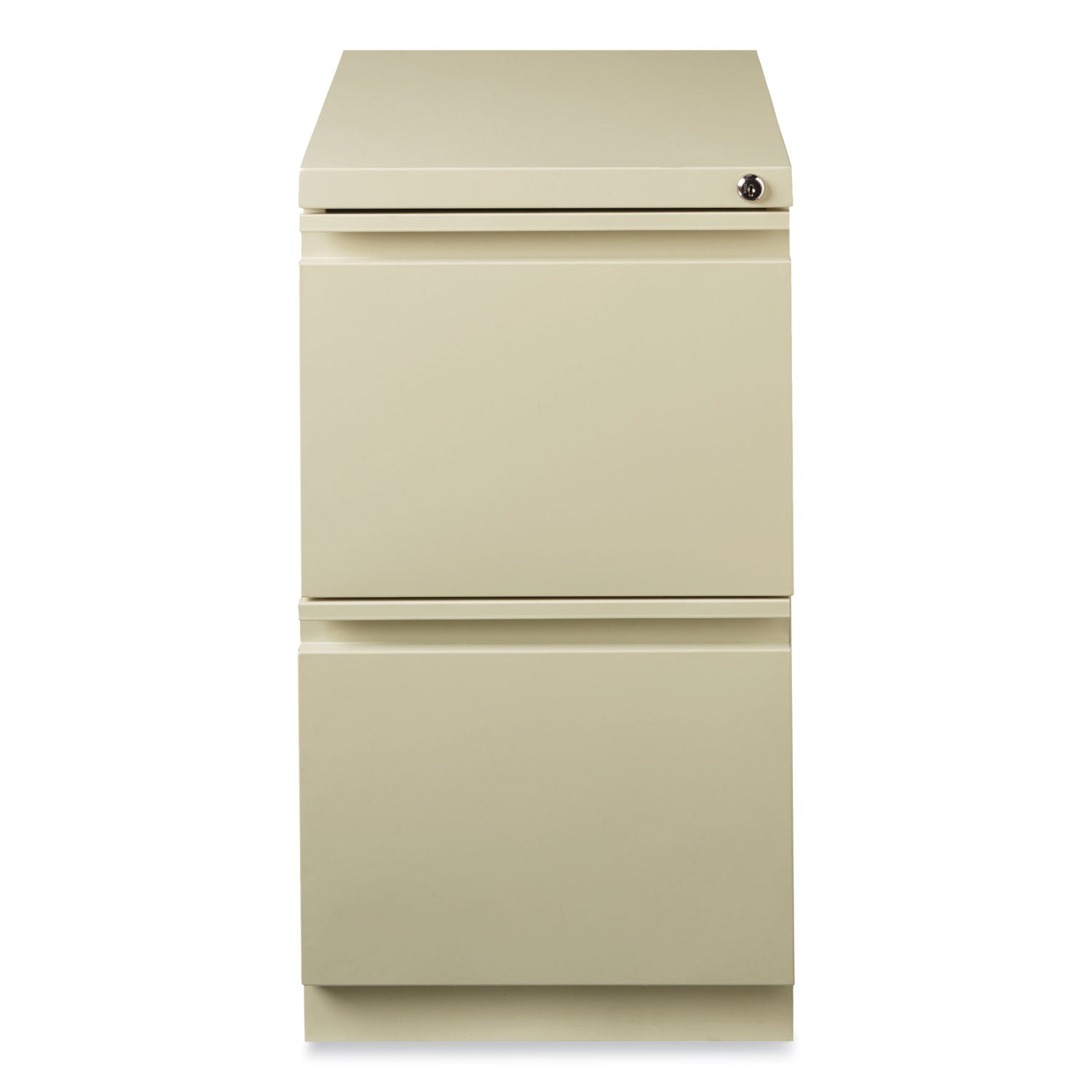 Hirsh Industries® Full-Width Pull 20 Deep Mobile Pedestal File, 2-Drawer: File/File, Letter, Putty, 15 x 19.88 x 27.75