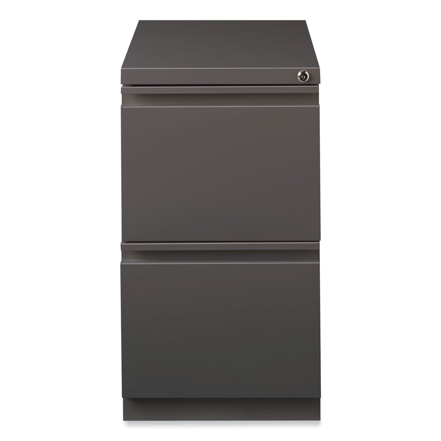 Hirsh Industries® Full-Width Pull 20 Deep Mobile Pedestal File, 2-Drawer: File/File, Letter, Medium Tone, 15 x 19.88 x 27.75