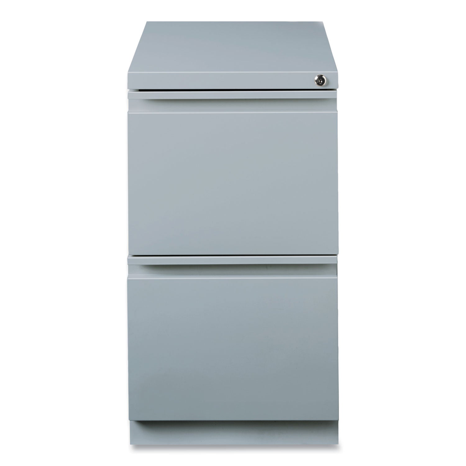 Hirsh Industries® Full-Width Pull 20 Deep Mobile Pedestal File, 2-Drawer: File/File, Letter, Platinum, 15 x 19.88 x 27.75