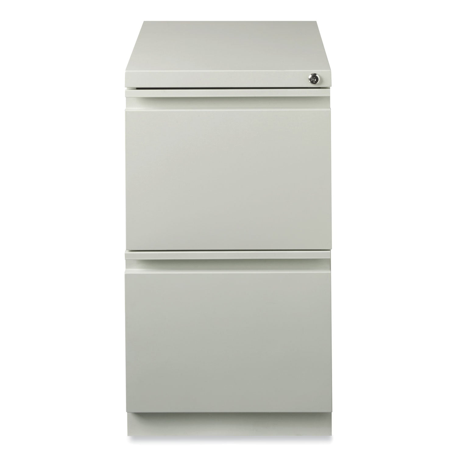 Hirsh Industries® Full-Width Pull 20 Deep Mobile Pedestal File, 2-Drawer: File/File, Letter, Light Gray, 15 x 19.88 x 27.75