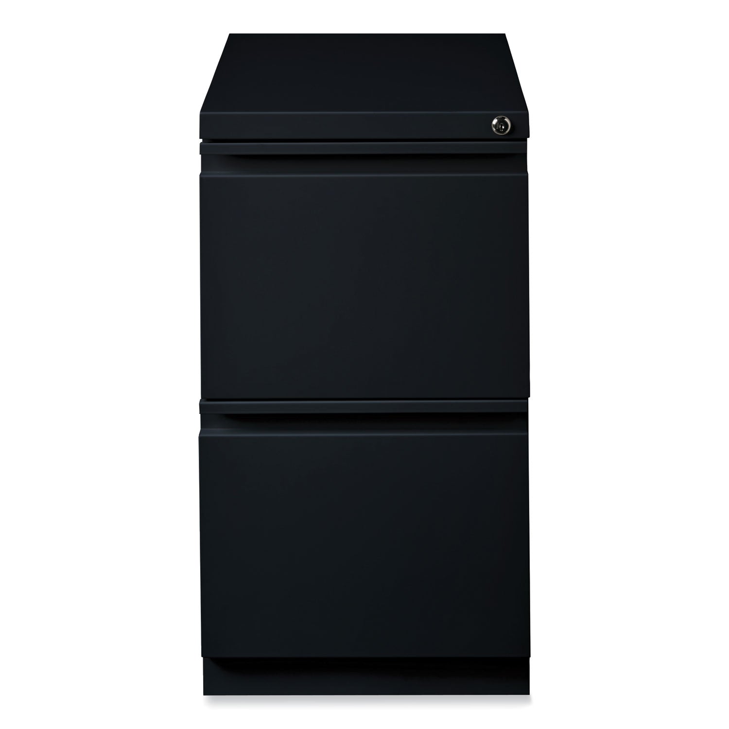 Hirsh Industries® Full-Width Pull 20 Deep Mobile Pedestal File, 2-Drawer: File/File, Letter, Black, 15 x 19.88 x 27.75