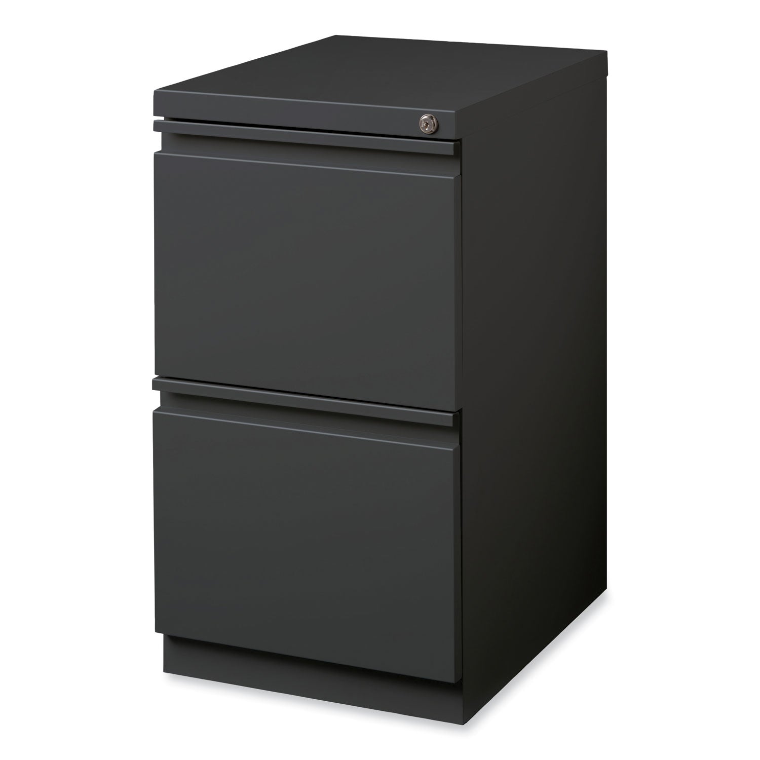 Hirsh Industries® Full-Width Pull 20 Deep Mobile Pedestal File, 2-Drawer: File/File, Letter, Charcoal, 15 x 19.88 x 27.75