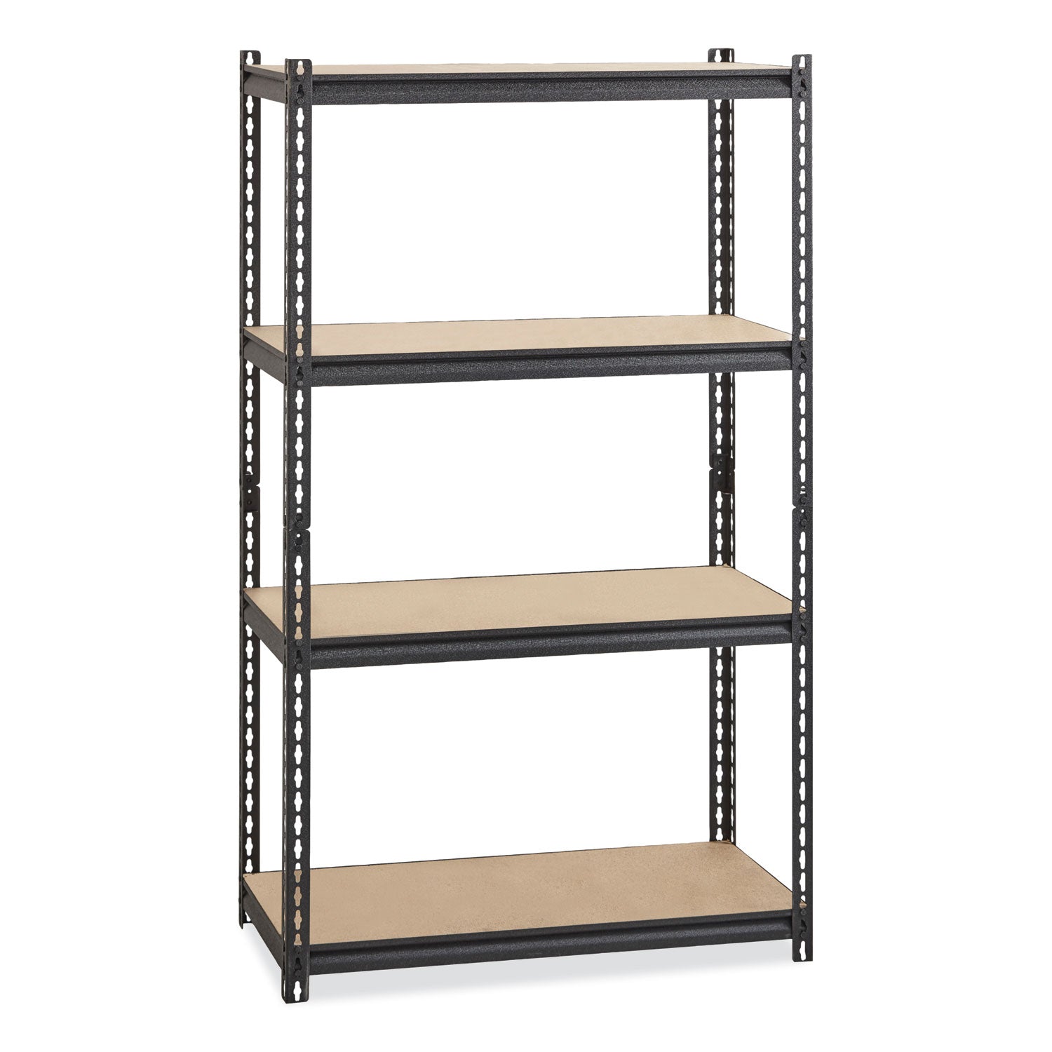 Iron Horse 2300 Rivet Shelving, Four-Shelf, 36w x 18d x 60h, Black