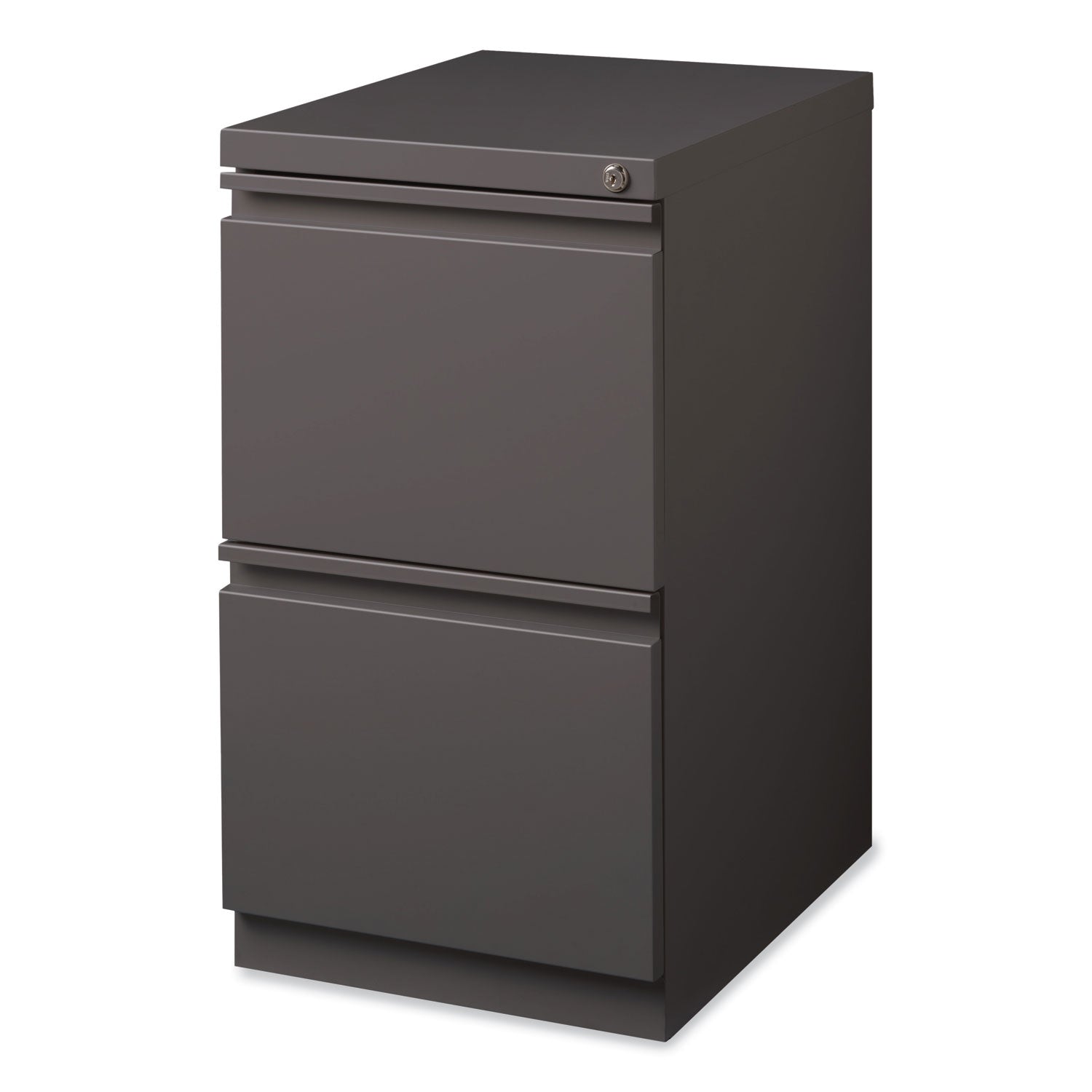 Hirsh Industries® Full-Width Pull 20 Deep Mobile Pedestal File, 2-Drawer: File/File, Letter, Medium Tone, 15 x 19.88 x 27.75