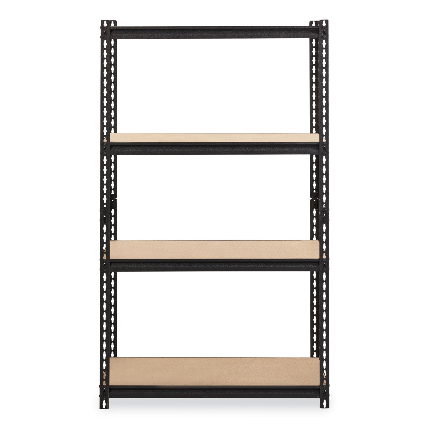 Hirsh Industries® Iron Horse 2300 Rivet Shelving, Four-Shelf, 36w x 18d x 60h, Black