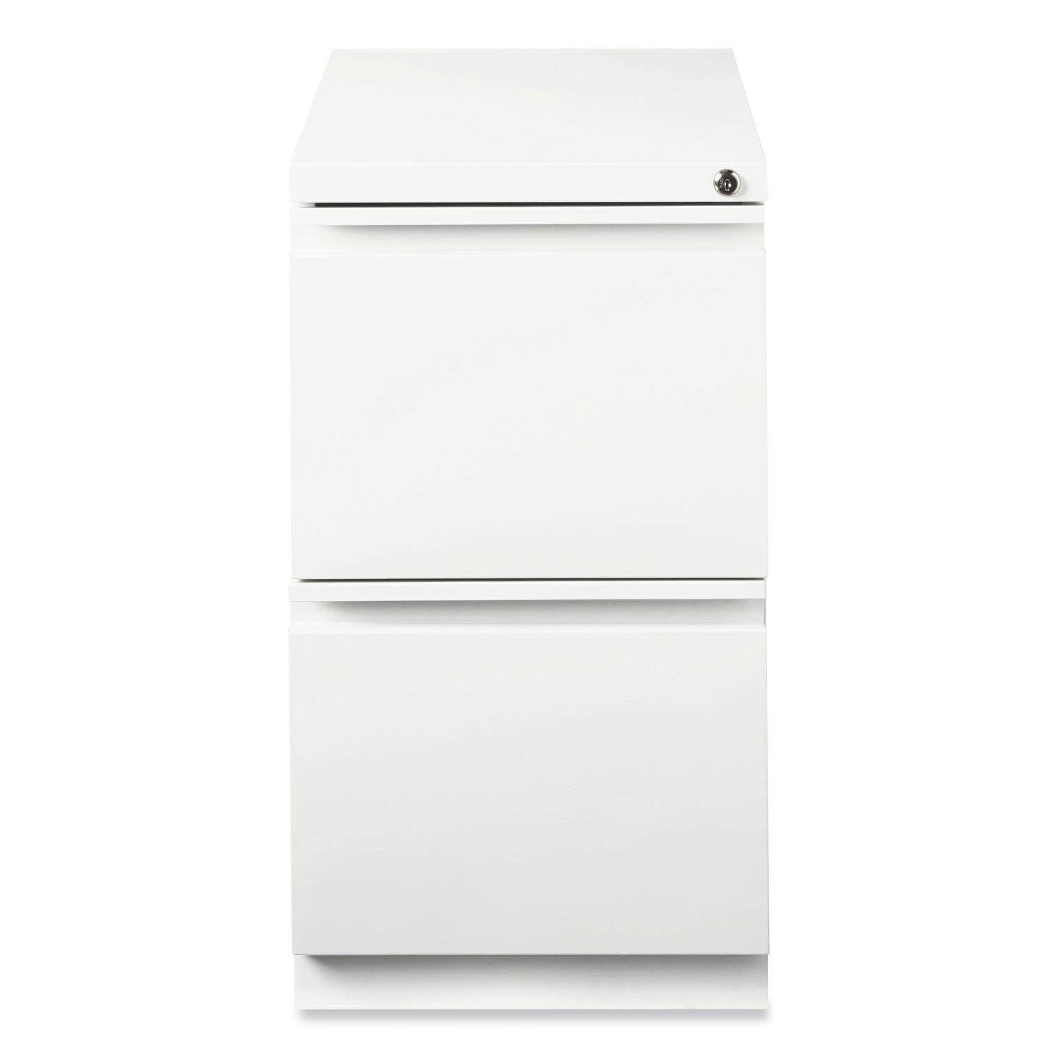 Hirsh Industries® Full-Width Pull 20 Deep Mobile Pedestal File, 2-Drawer: File/File, Letter, White, 15 x 19.88 x 27.75